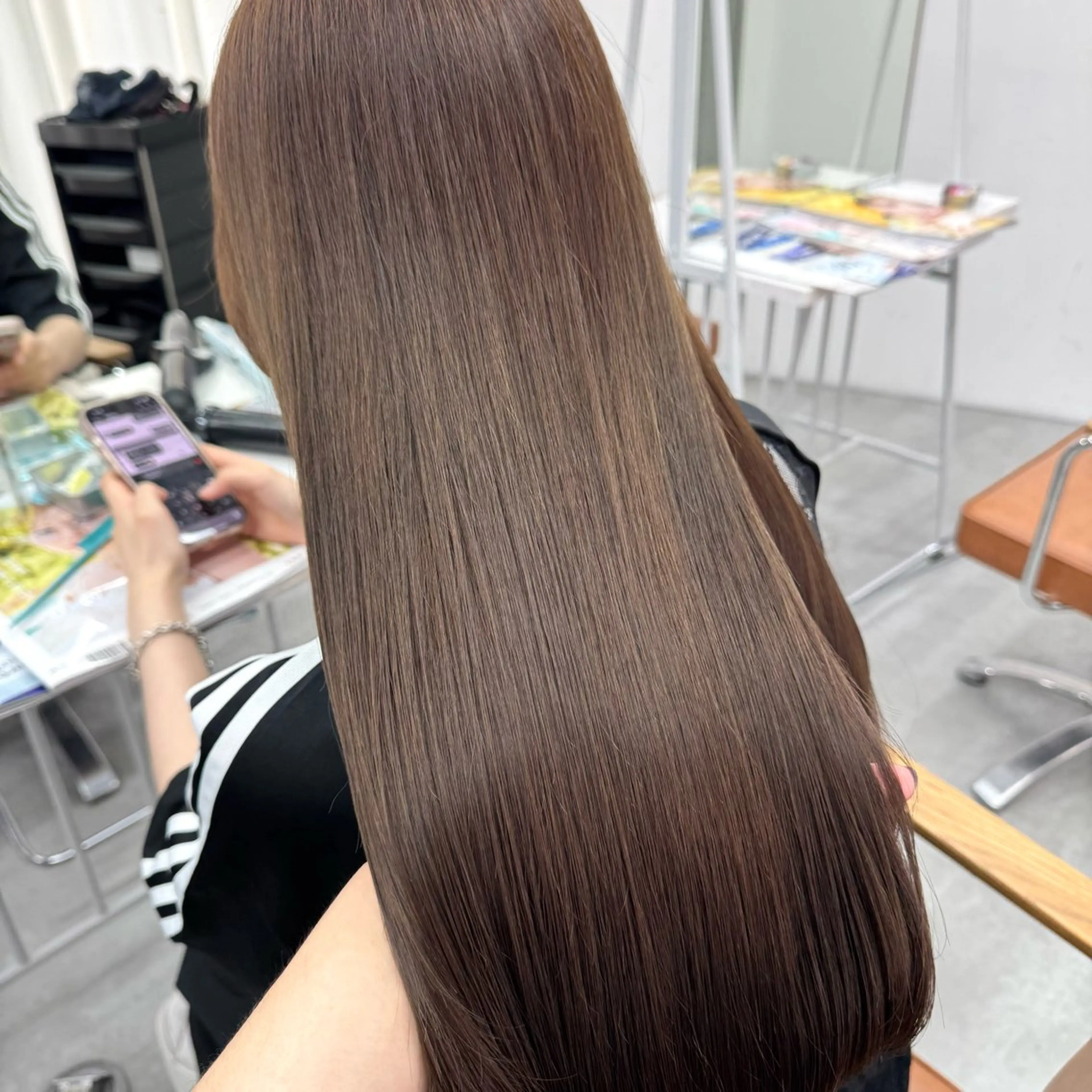 ロング カラー ヘアアレンジ ヘアカラー ブリーチなしカラー /新百合ヶ丘/安形翔のヘアスタイル