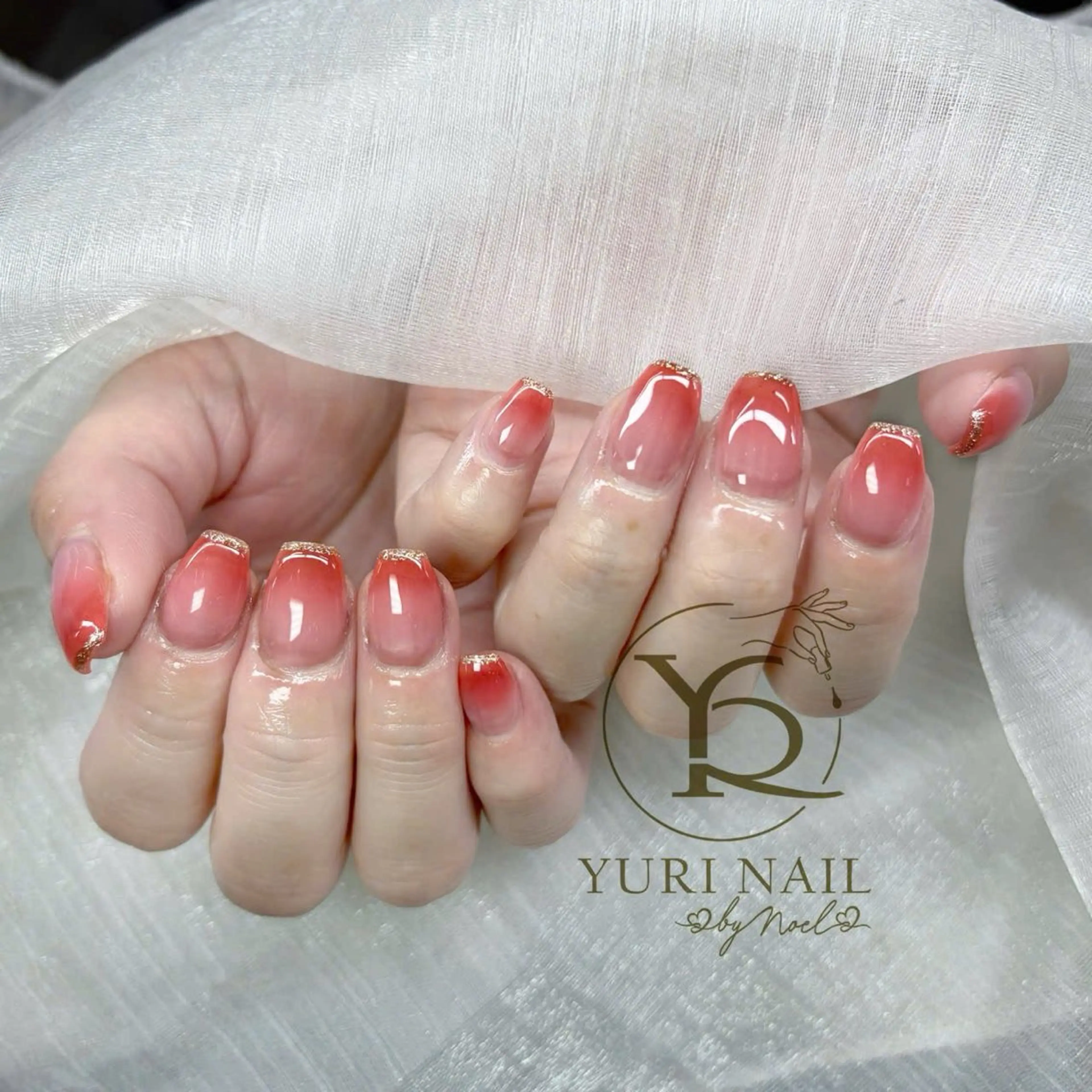 ネイル チークネイル フットネイル フレンチネイル グラデーション キラキラネイル YURI Nail Funabashiのネイルデザイン