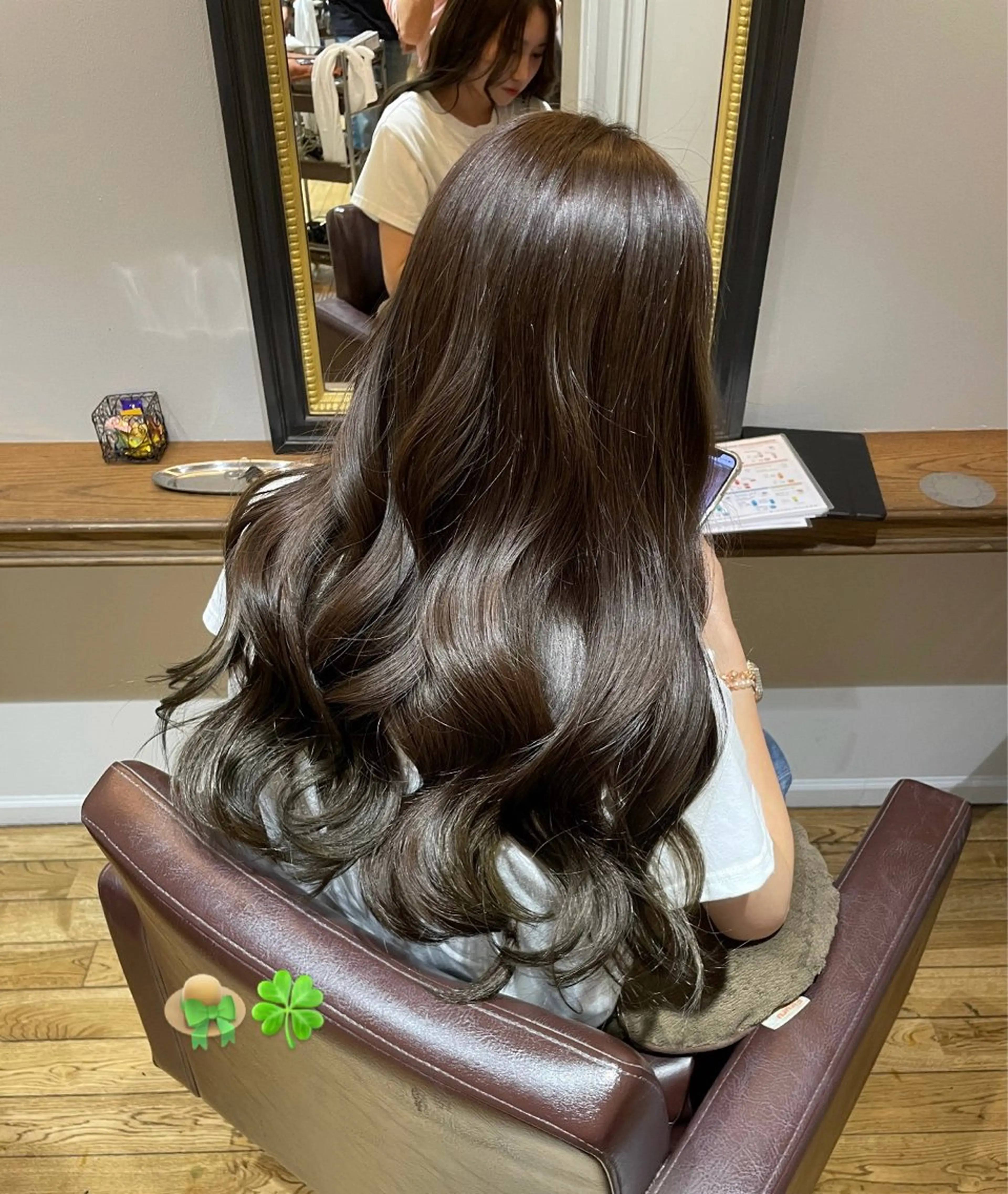 ロング ヘアカラー トリートメント ハイトーン/透明感 カラー/下出有沙のヘアスタイル