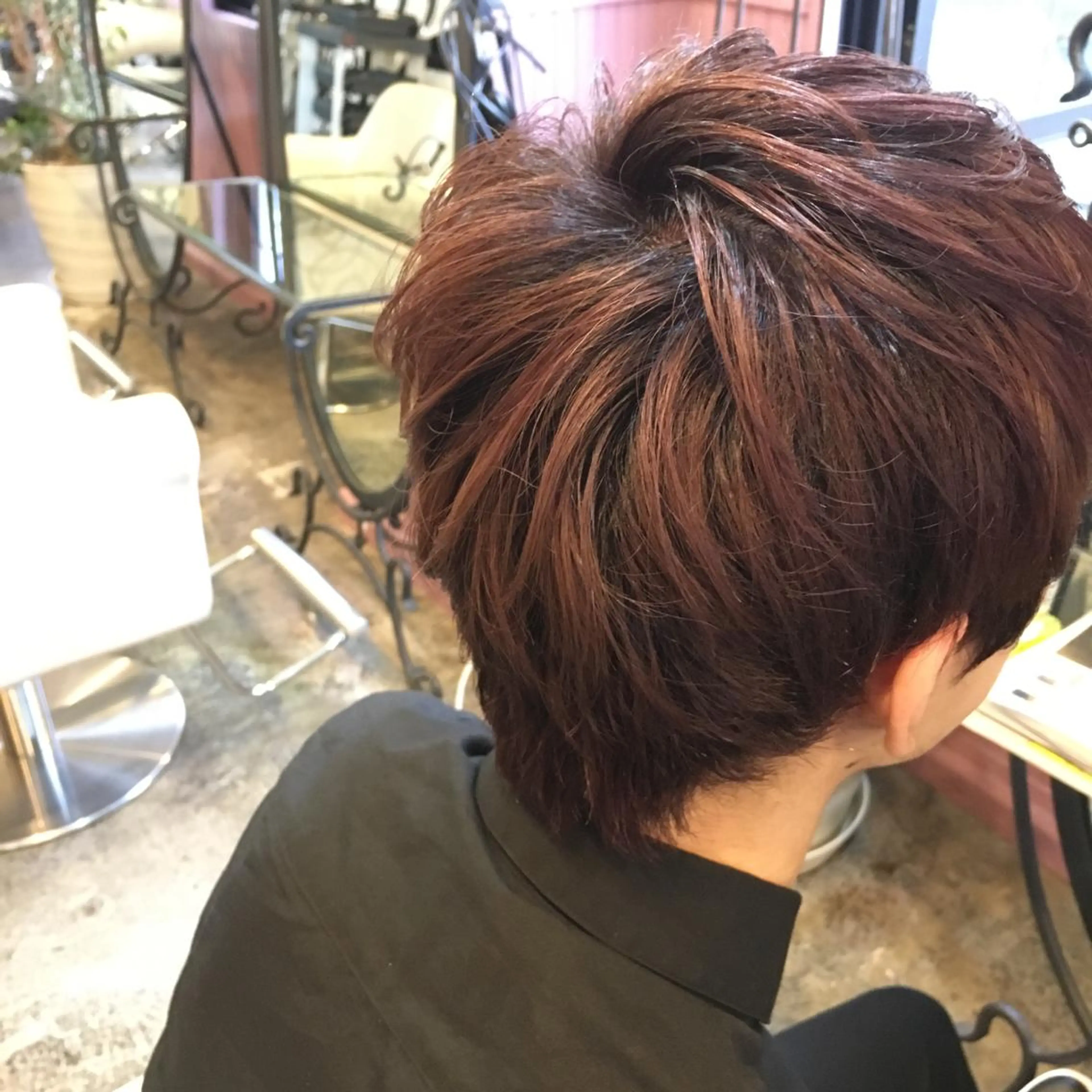 ショート カラー ヘアアレンジ メンズ 表参道Lise おおいしおりのヘアスタイル