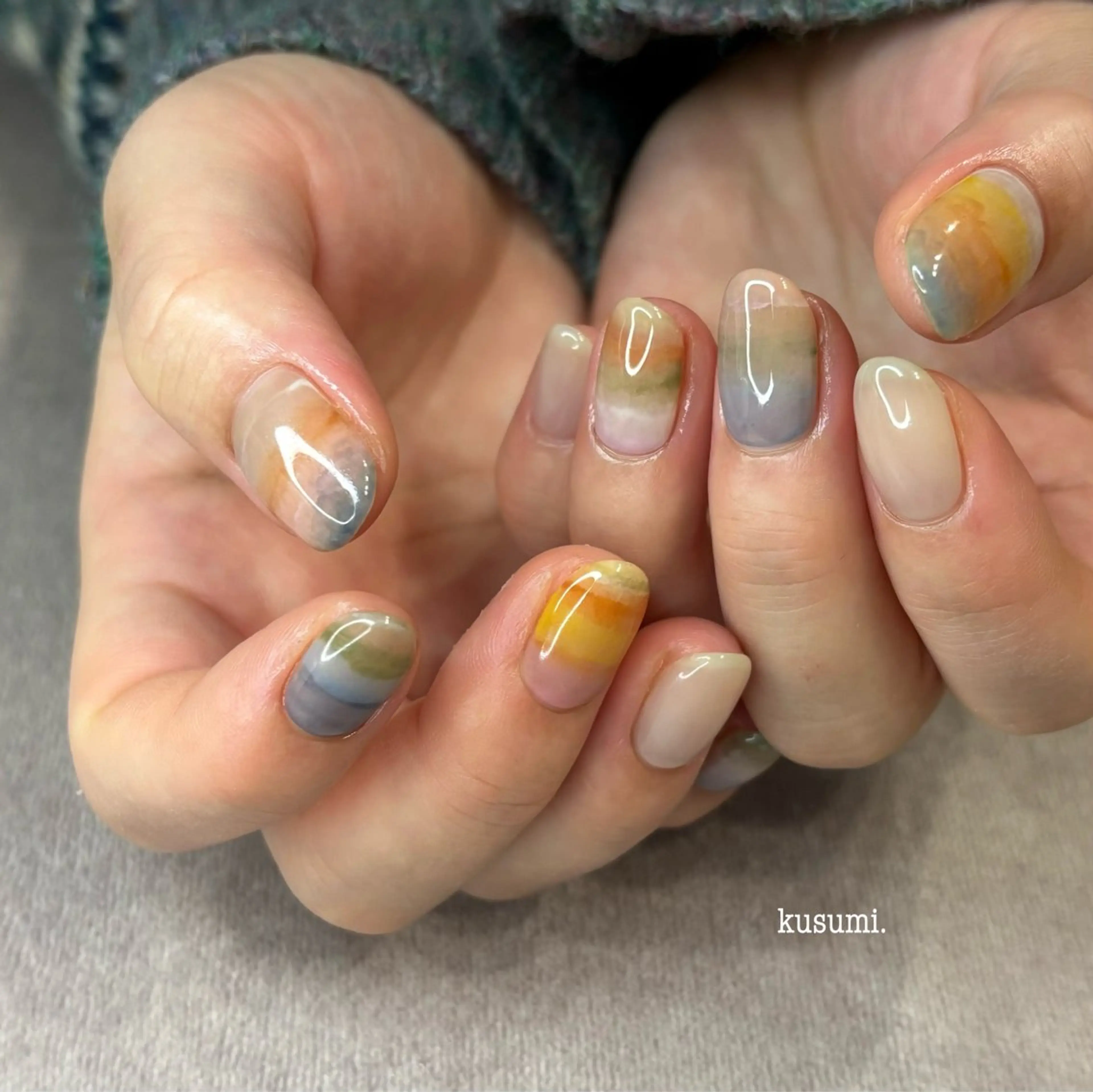 ネイル メンズネイル ニュアンスネイル ハンドネイル kusumi.所属・kusumi. tatsuyaのネイルデザイン