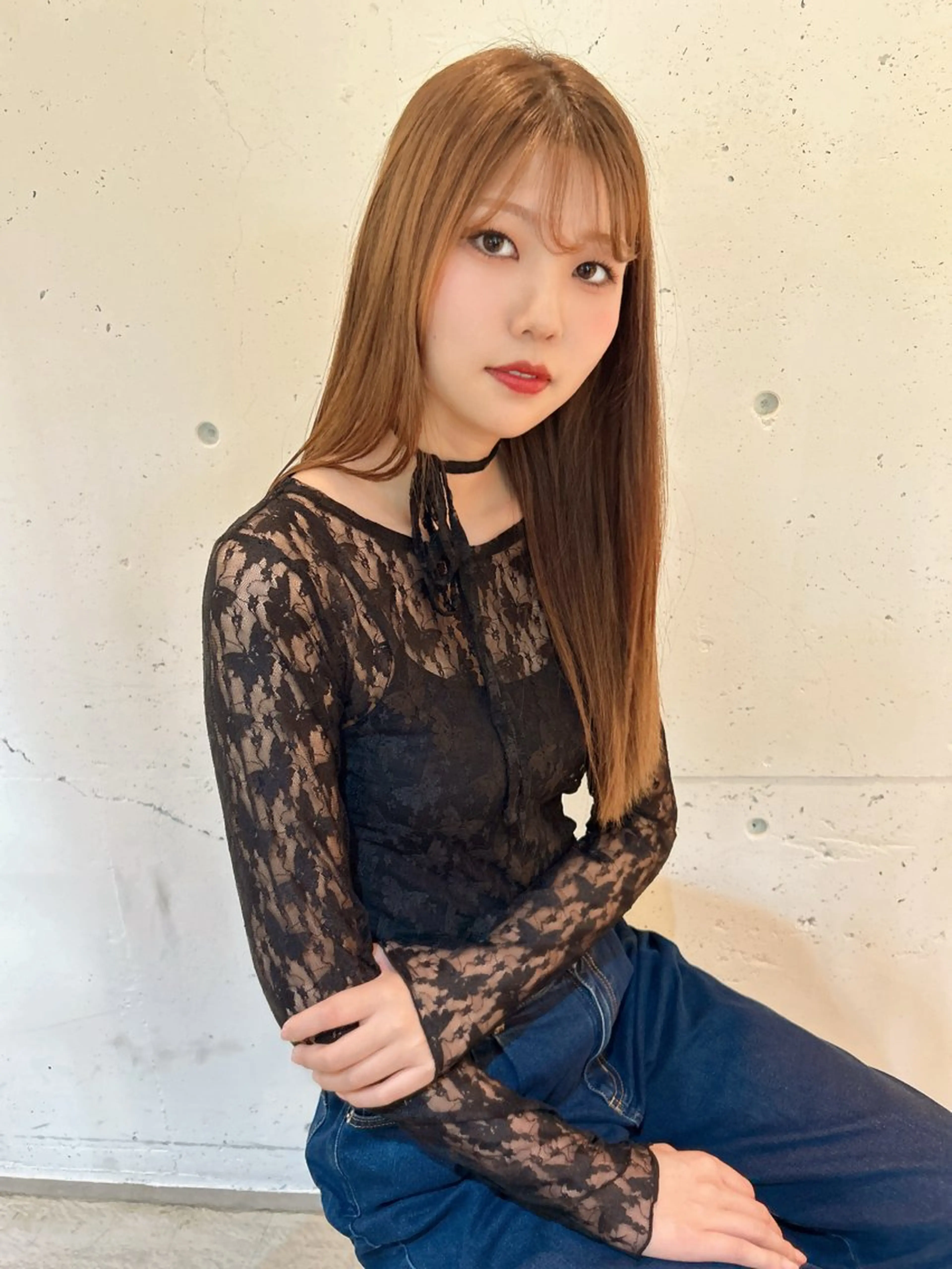 ロング FERIA桃山台🍑 𝕄𝕖𝕘𝕦のヘアスタイル