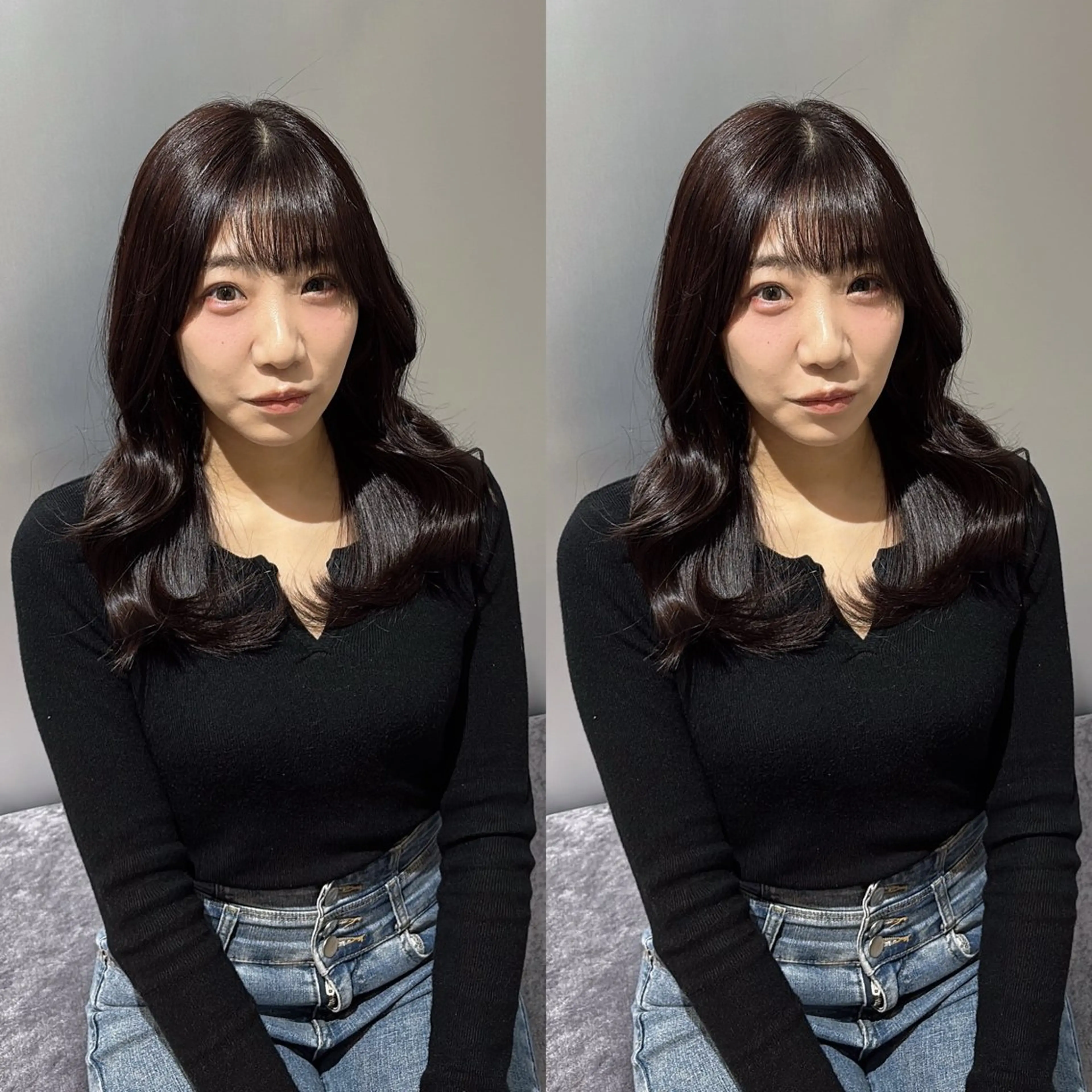 ミディアム カラー カット ヘアカラー Minami. 🩵 再現性特化ヘアのヘアスタイル