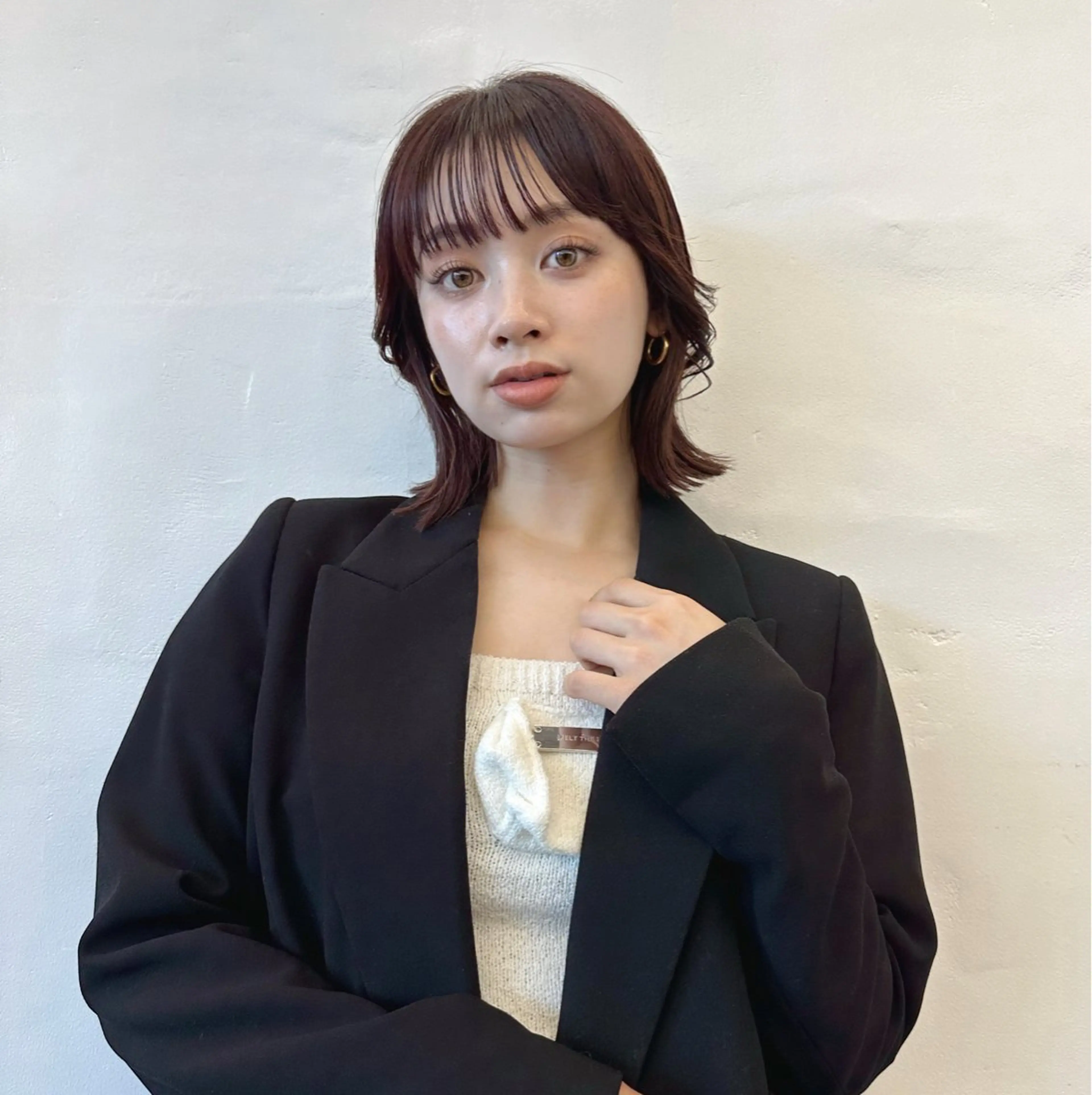 ミディアム カラー 顔まわりカット/艶髪 カラー✨けいとのヘアスタイル