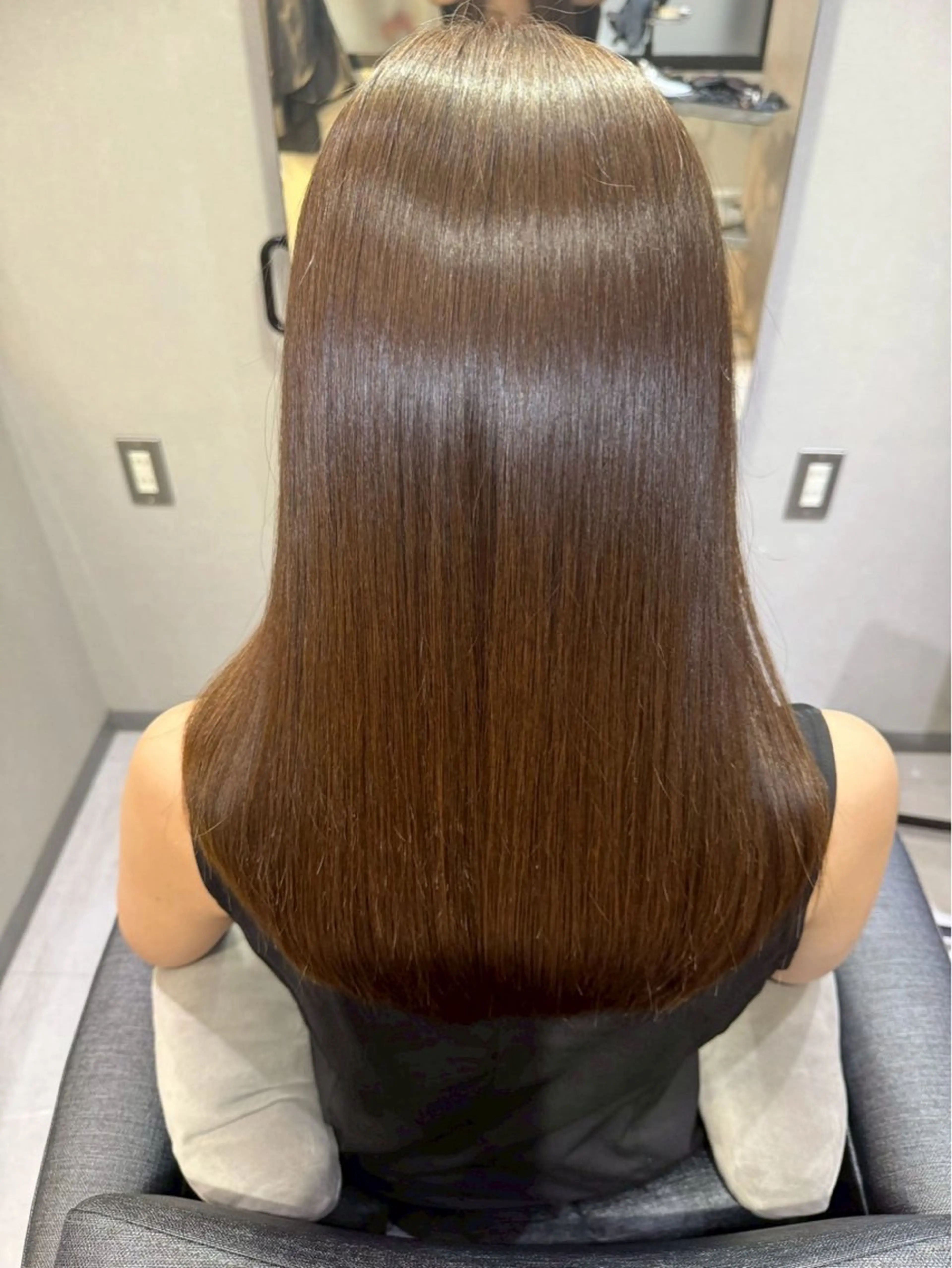 ロング カラー 髪質改善韓国コテ巻き パーマ/城井友輔のヘアスタイル