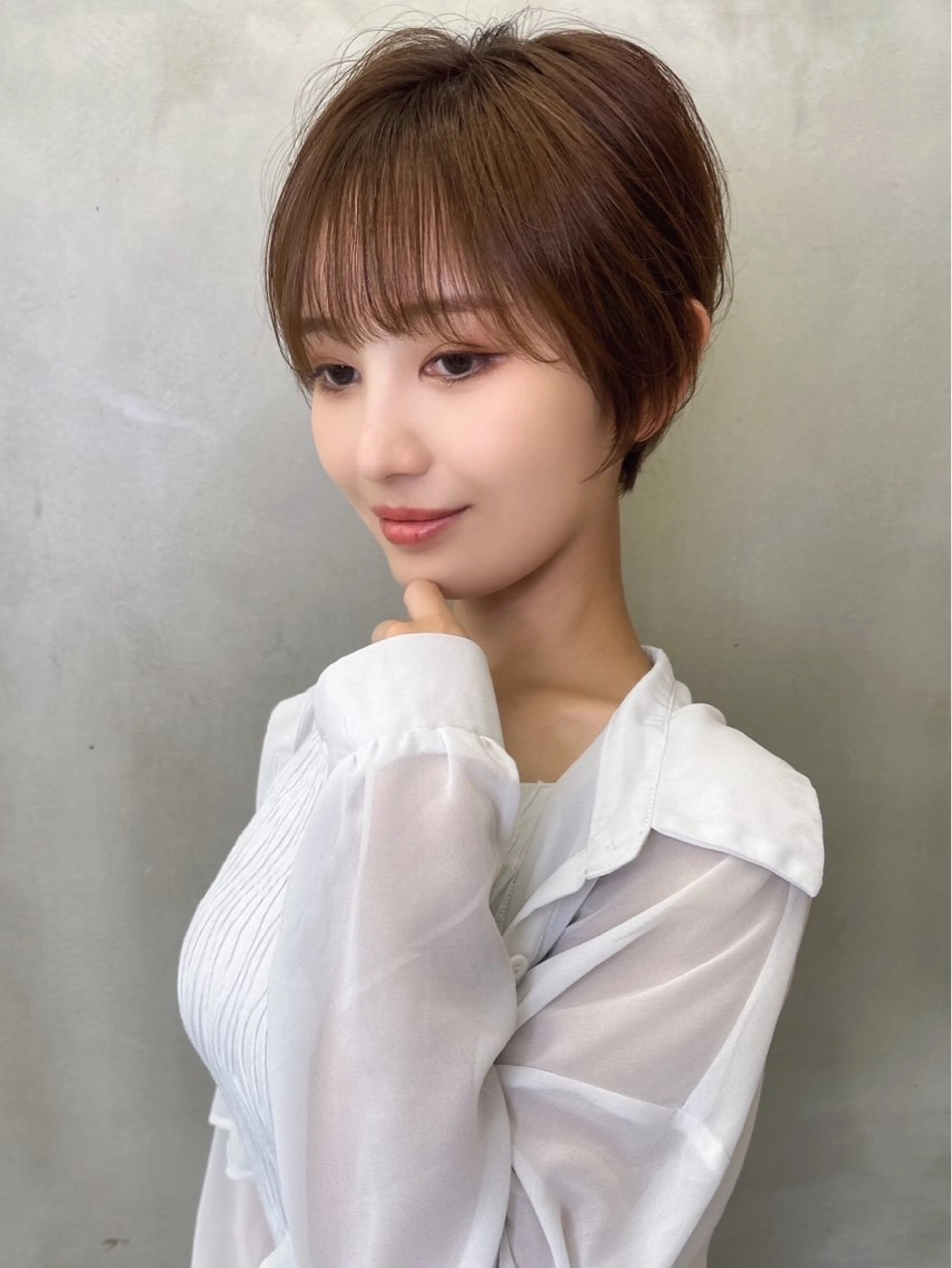 ショート 郁弥モテショート💕 髪質改善ストレートのヘアスタイル