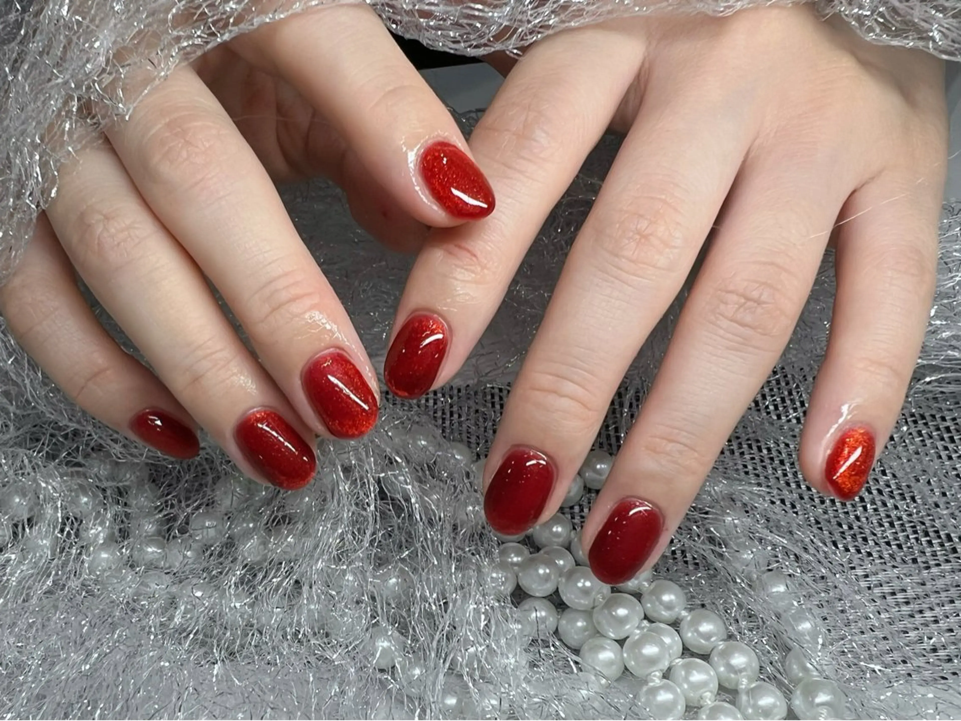 ネイル 長さ出し フットネイル フレンチネイル ジェルネイル 韓国ネイル ハンドネイル More Glam 池袋東口店のネイルデザイン