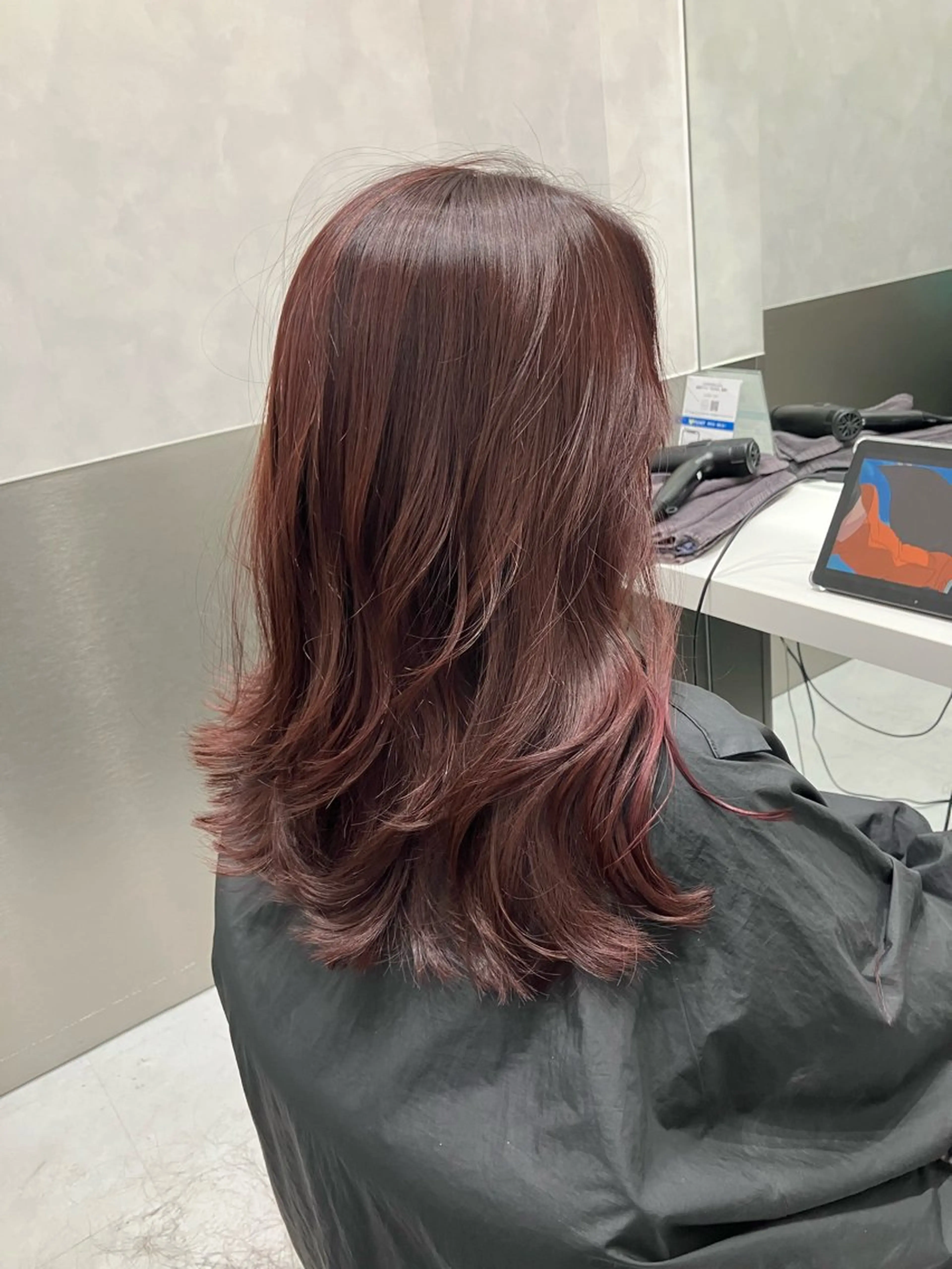 ロング カラー カット ヘアカラー トリートメント 💖ブリーチなし透明 感💖ASAHIのヘアスタイル