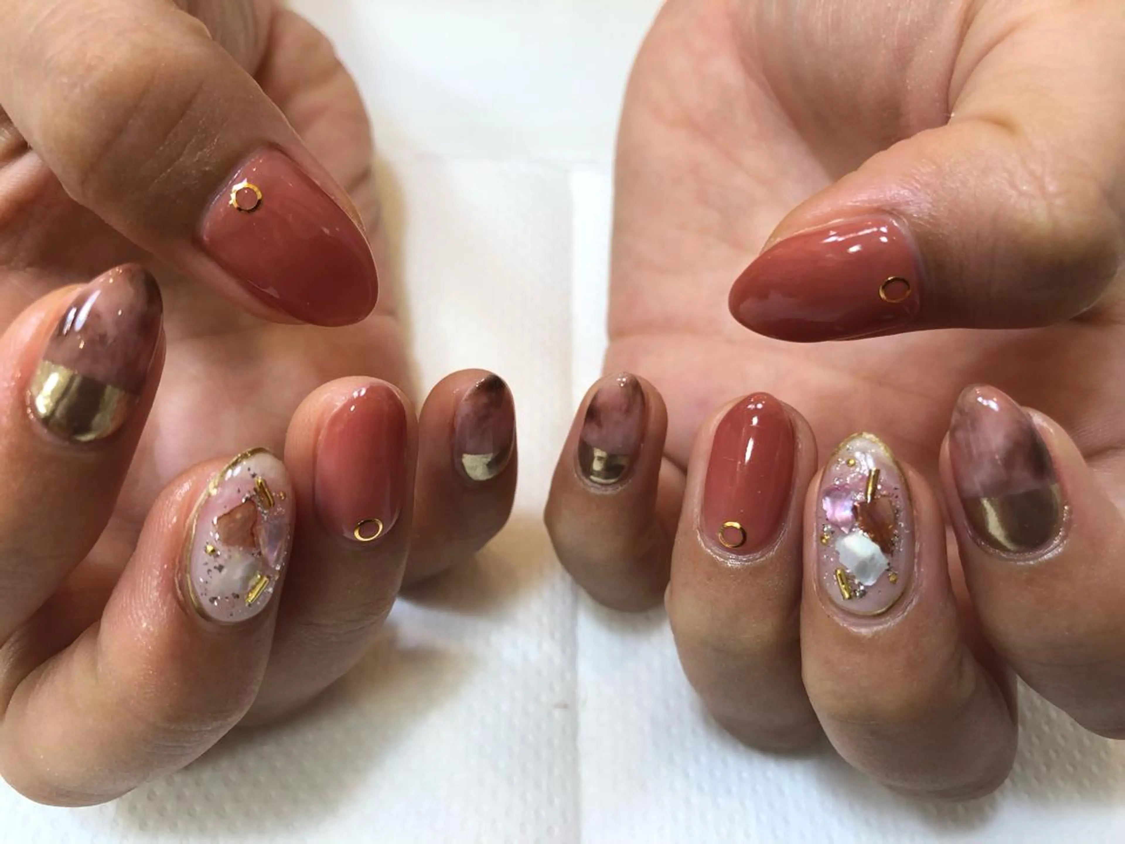 ネイル ハンドネイル umber 三茶1分のネイルデザイン