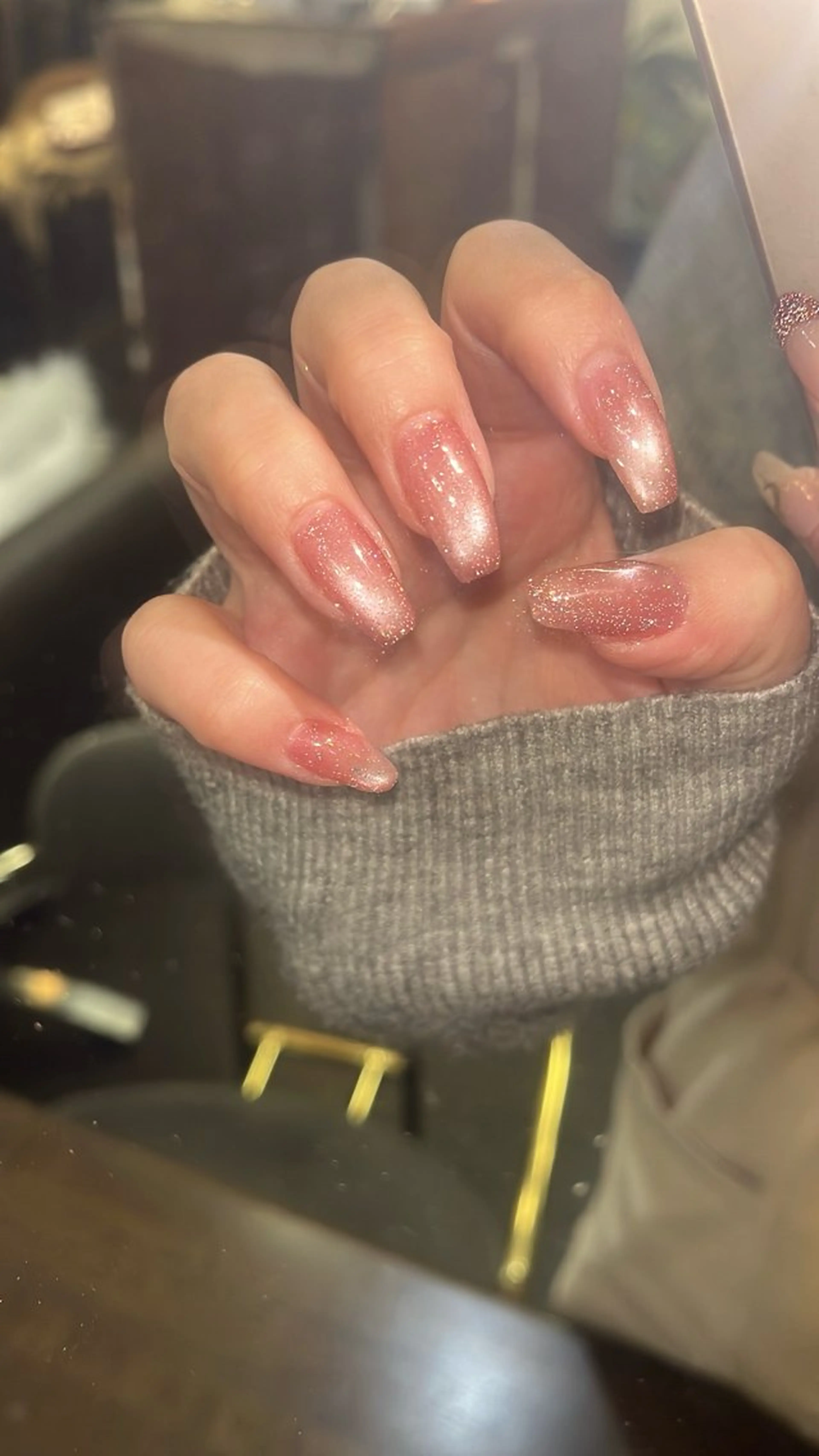 ネイル ボルドー フラッシュネイル フットネイル ハート ラメ(グリッター) ハンドネイル SAKU nail 作島茜のネイルデザイン