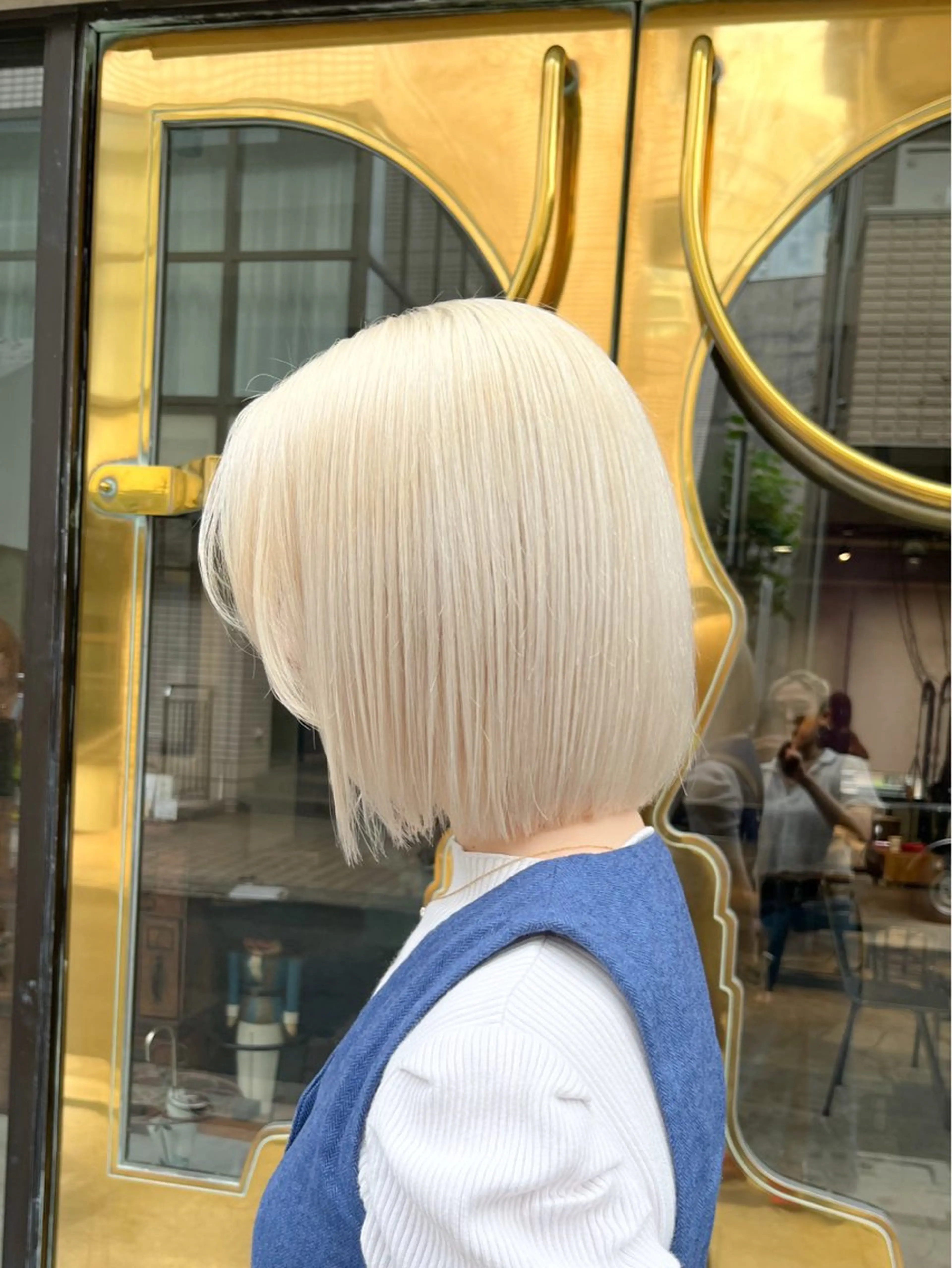 ミディアム カラー ベージュカラー ブリーチ ブロンド ケアブリーチ ダブルカラー ヘアカラー トリートメント ヘアセット 似合わせベージュ 🍯ayumi🍯のヘアスタイル