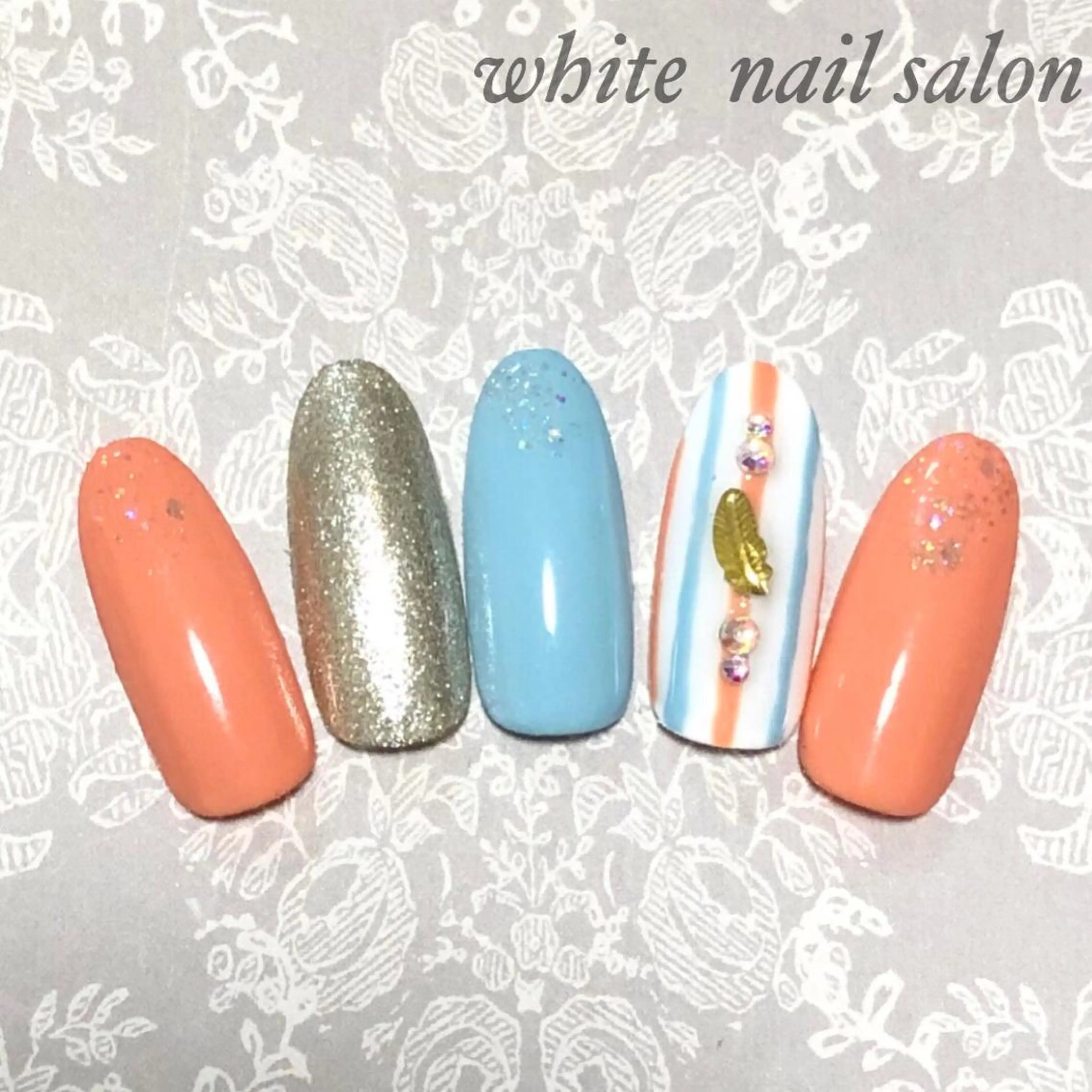 ネイル フットネイル ジェルネイル ハードジェル オフィスネイル スカルプネイル ハンドネイル white nail salonのネイルデザイン