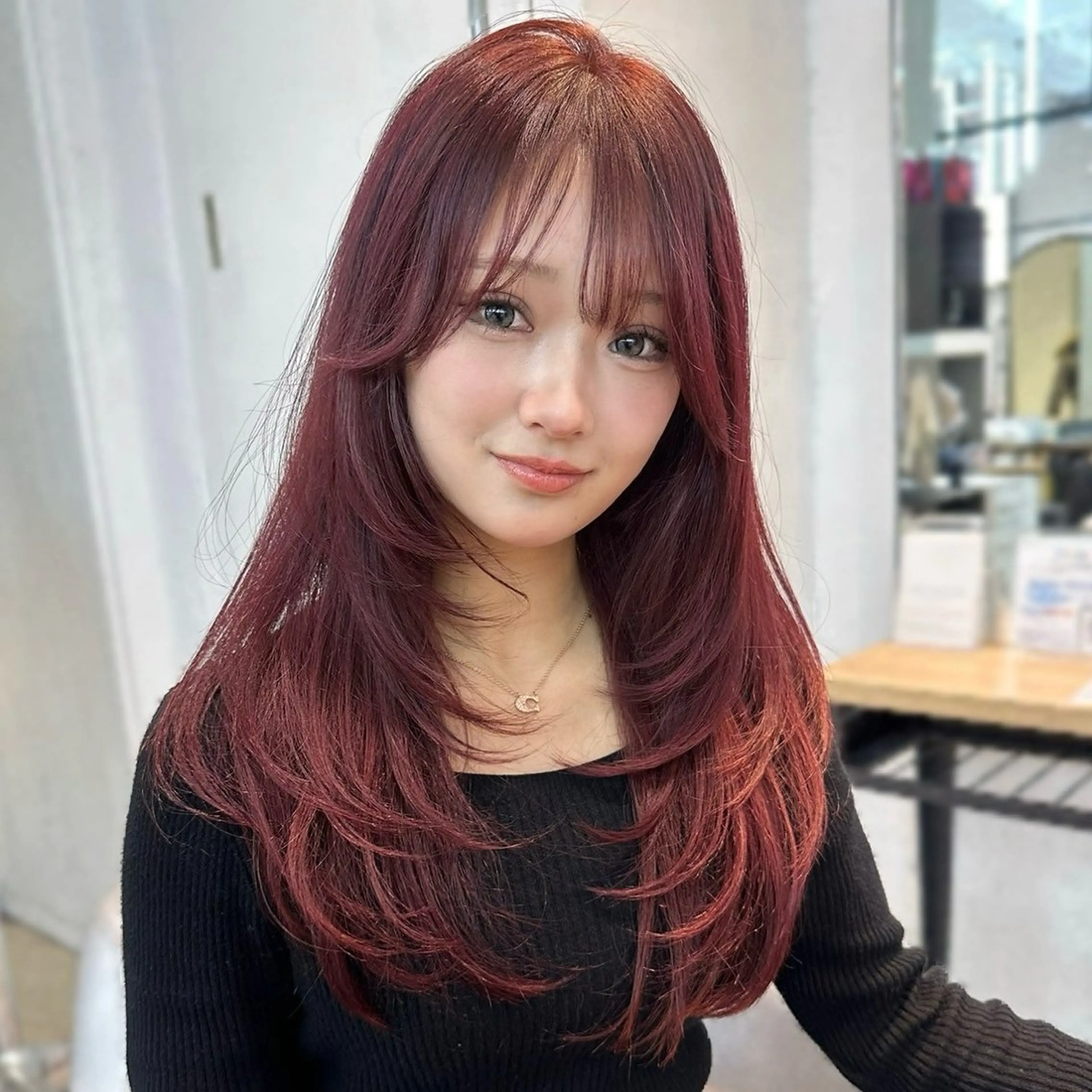 セミロング カット ブラウン/レイヤー ココトキ🌺のヘアスタイル