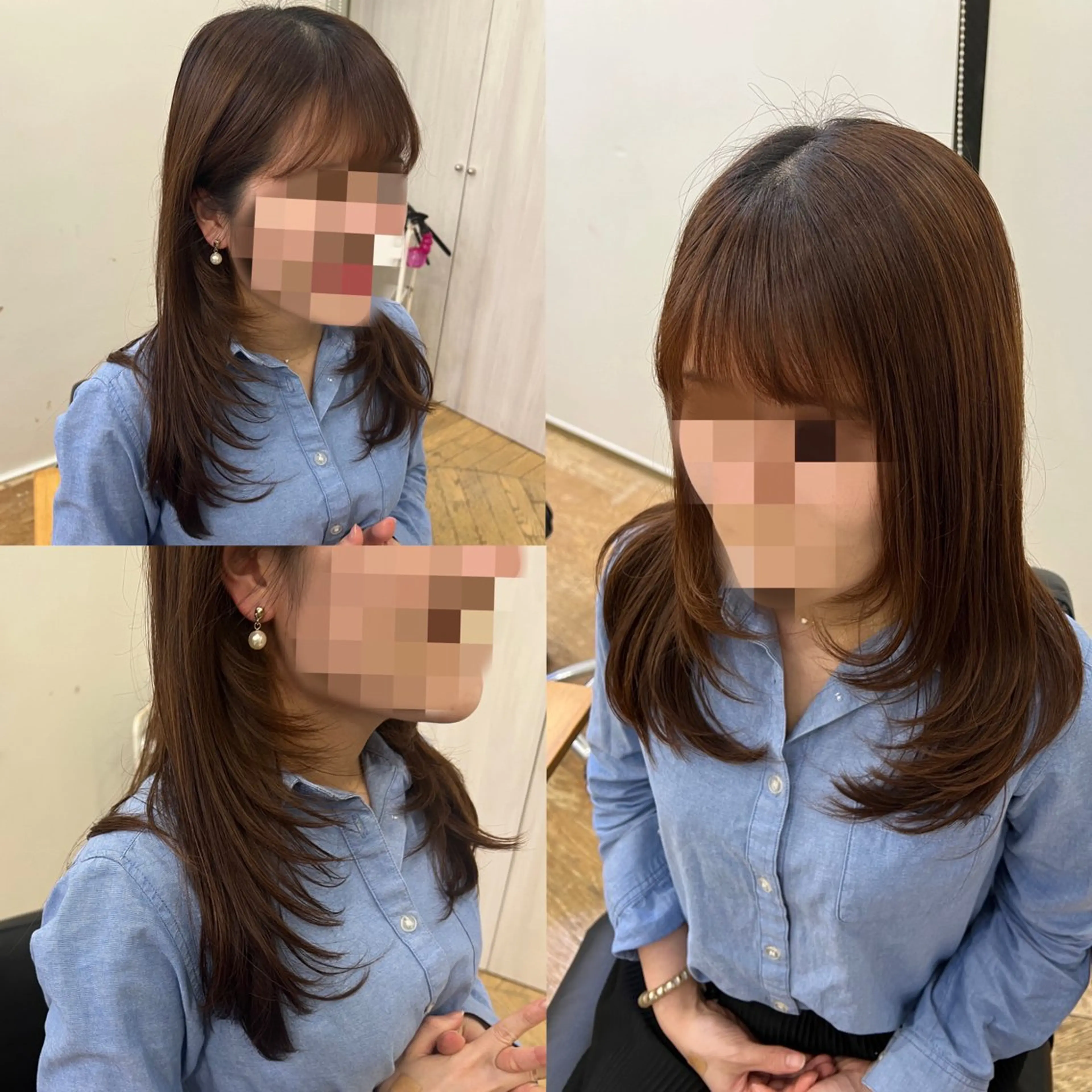 セミロング ハイライト/レイヤー /ハイトーン/AOIのヘアスタイル