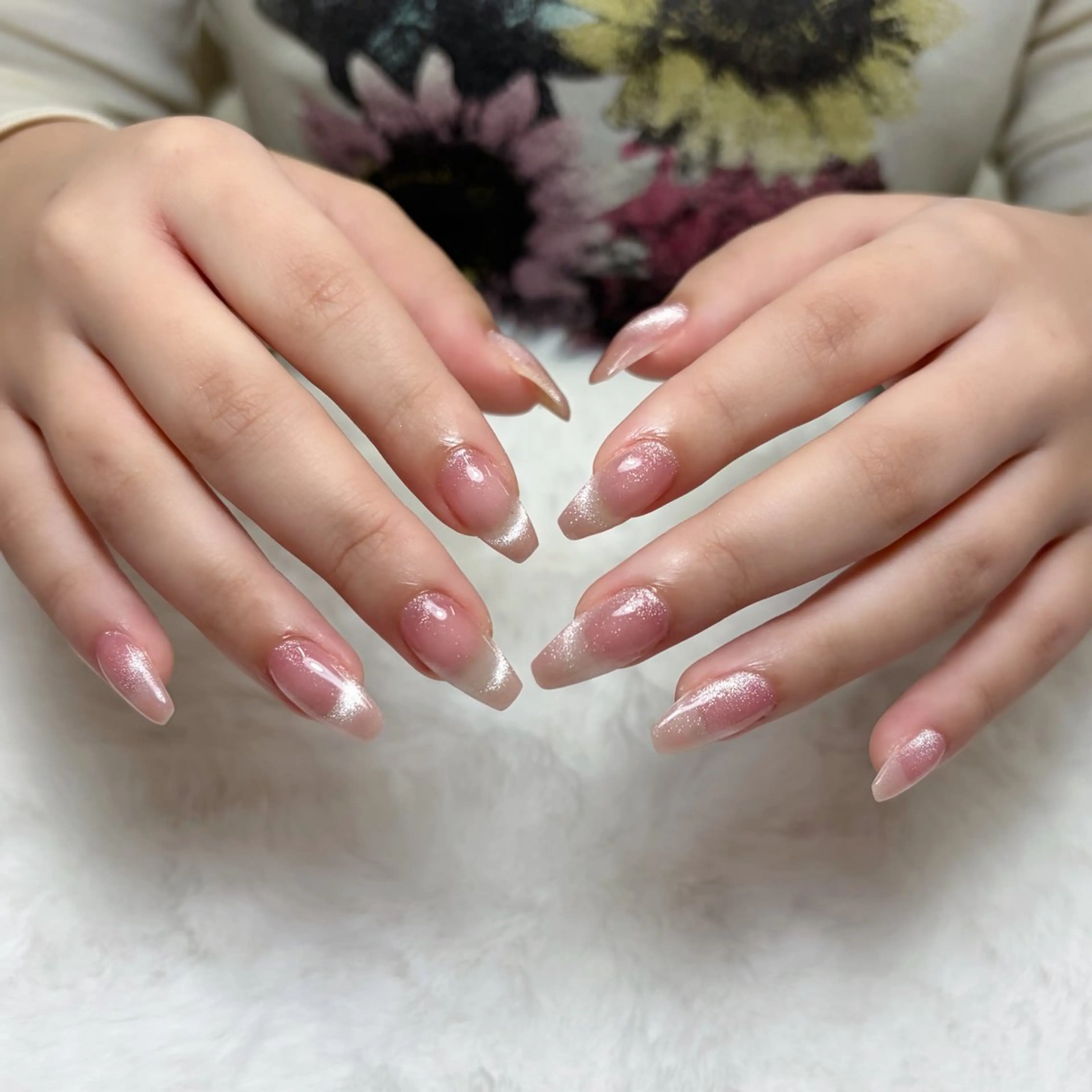 ネイル フレンチネイル マグネットネイル マグネットフレンチ ハンドネイル Natsuki 🪽‪のネイルデザイン