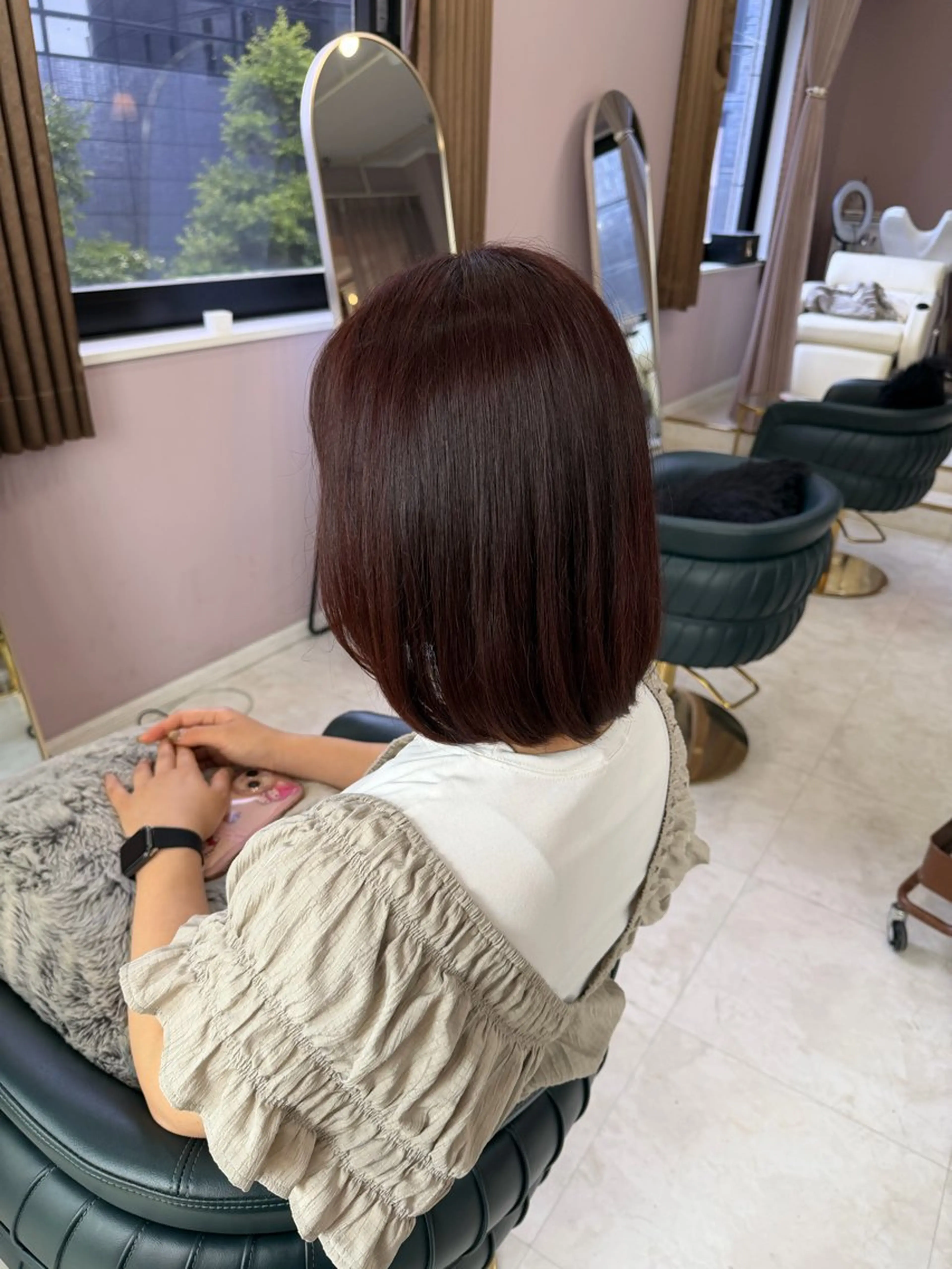 カラー ハイライトカラー ピンクカラー ヘアカラー che'rie MIKUのヘアスタイル