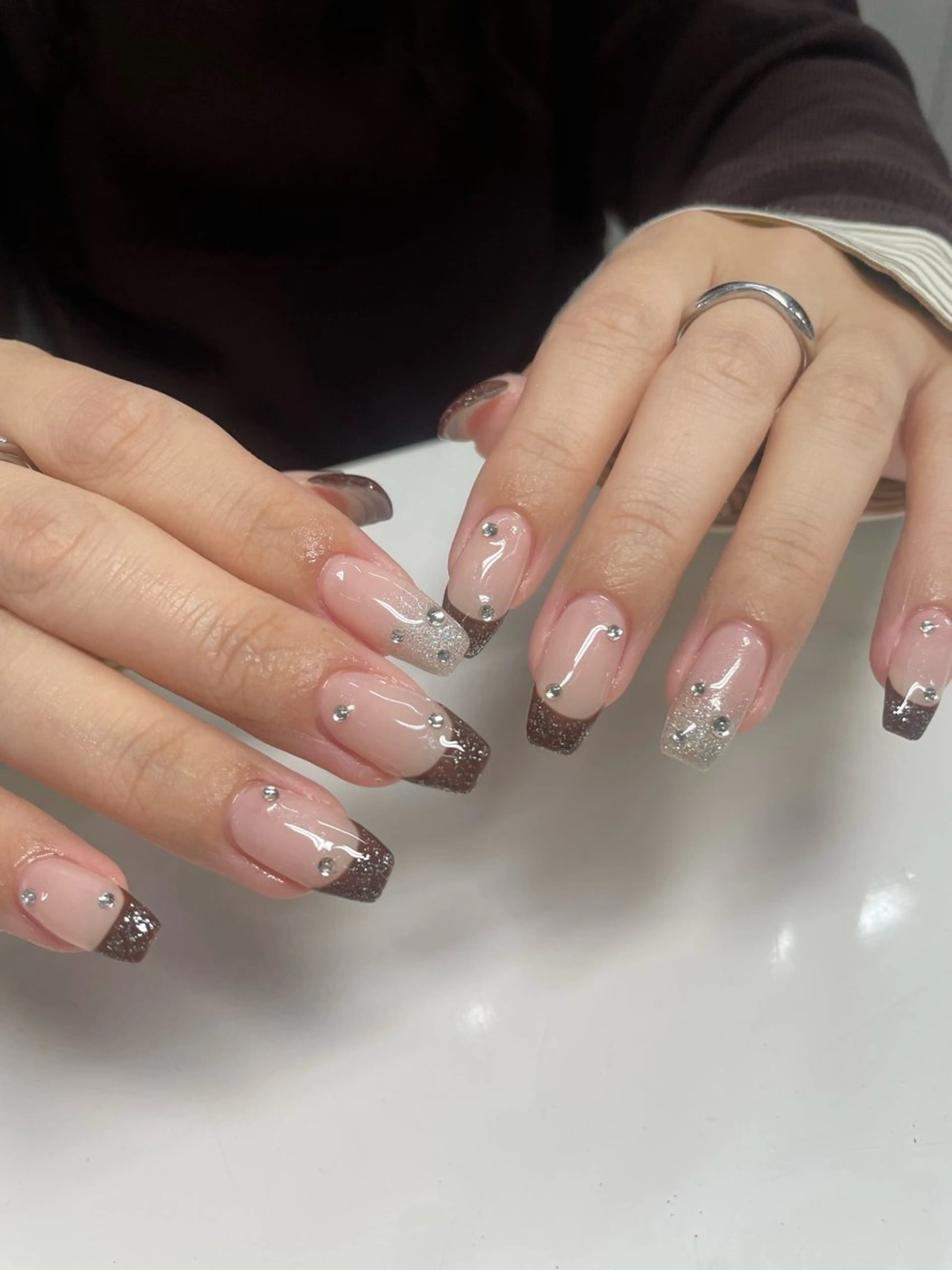 ネイル ブラウン ハンドネイル WOLTOKYO 渋谷/RIAのネイルデザイン