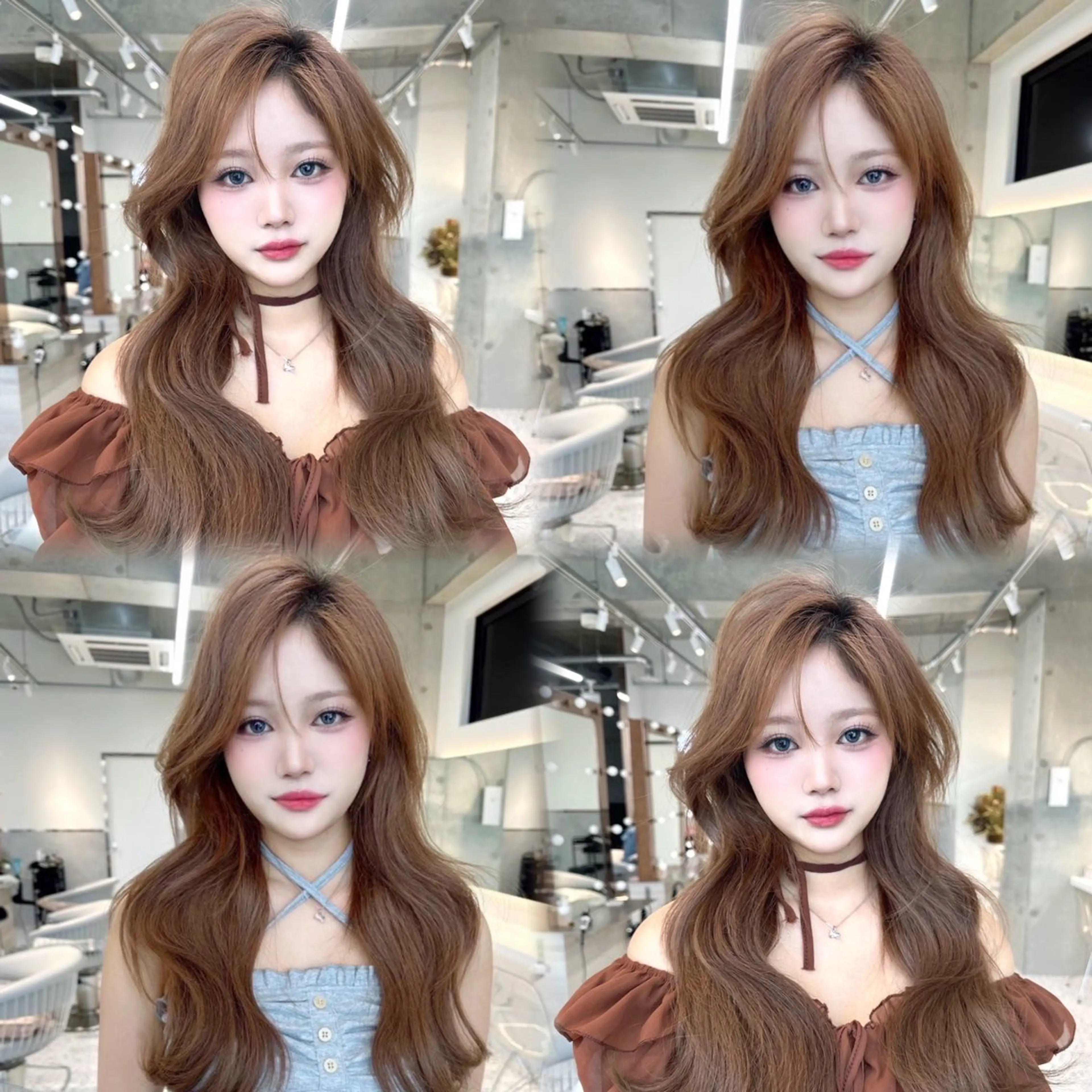 ロング カラー ヘアカラー トリートメント Lond mare レイヤーカット/韓国のヘアスタイル