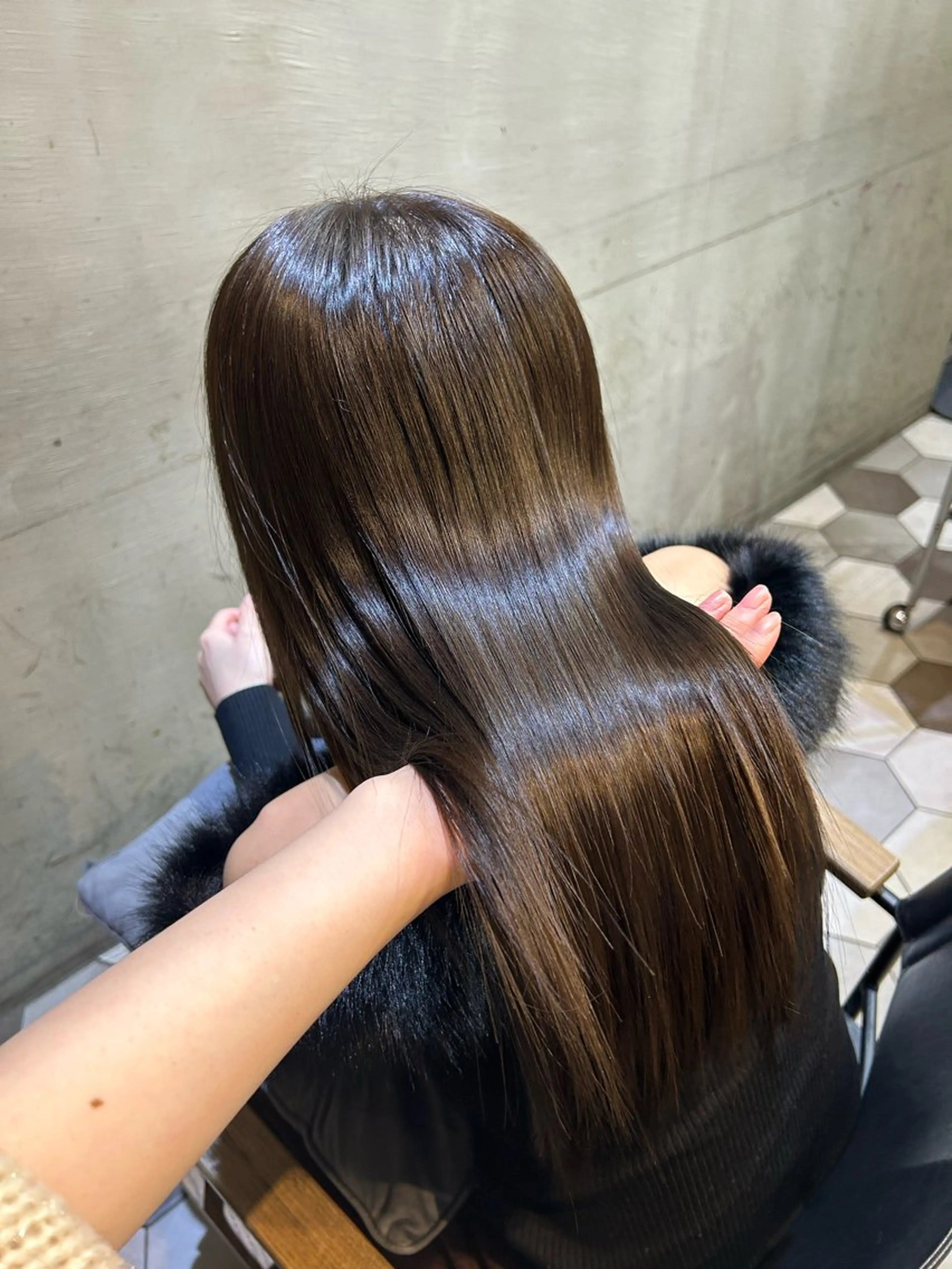 ロング カラー ninaアイドル前髪 ×透明感🎀のヘアスタイル
