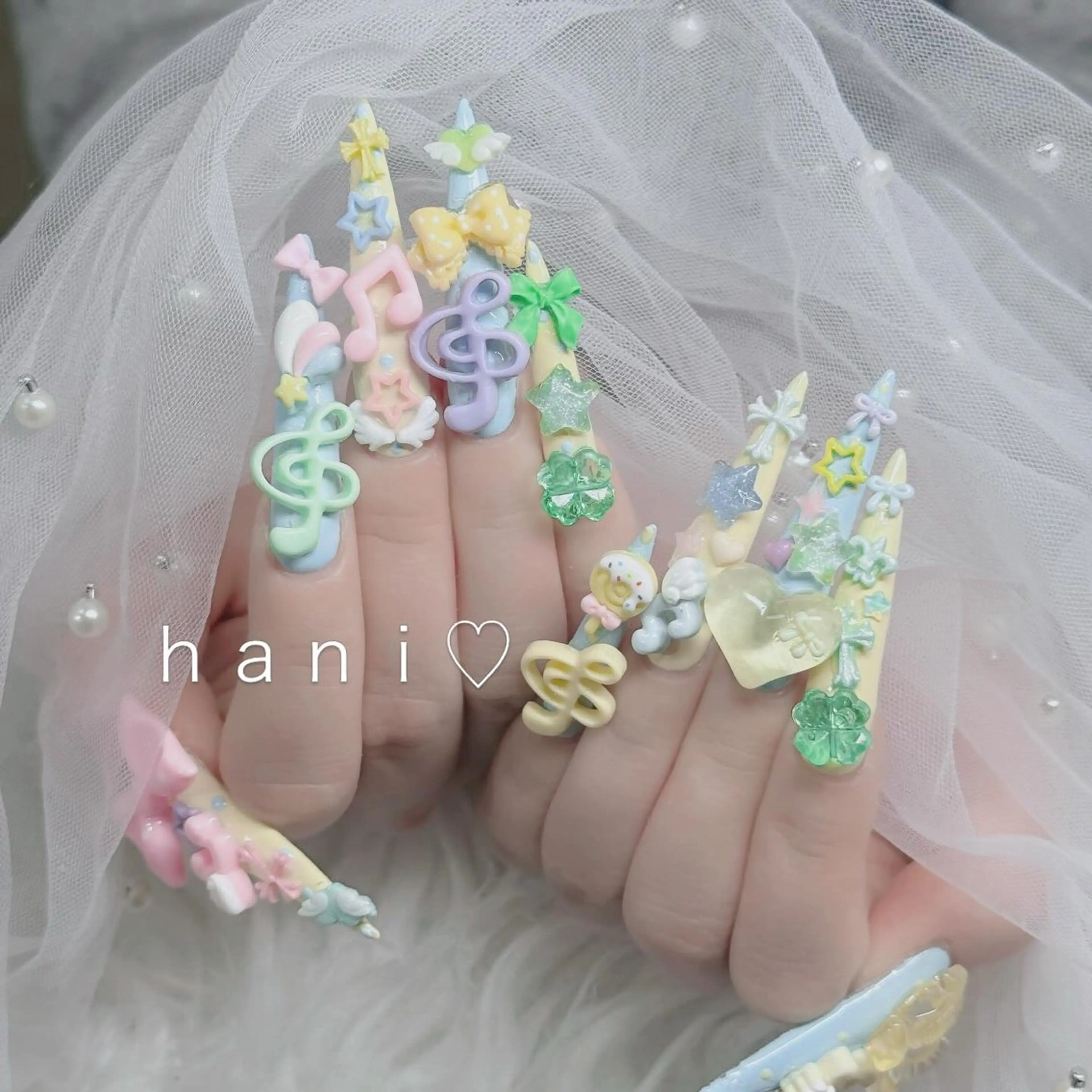 ネイル フットネイル フレンチネイル グラデーション 韓国ネイル ロングネイル ハンドネイル Hani Nail Salonのネイルデザイン