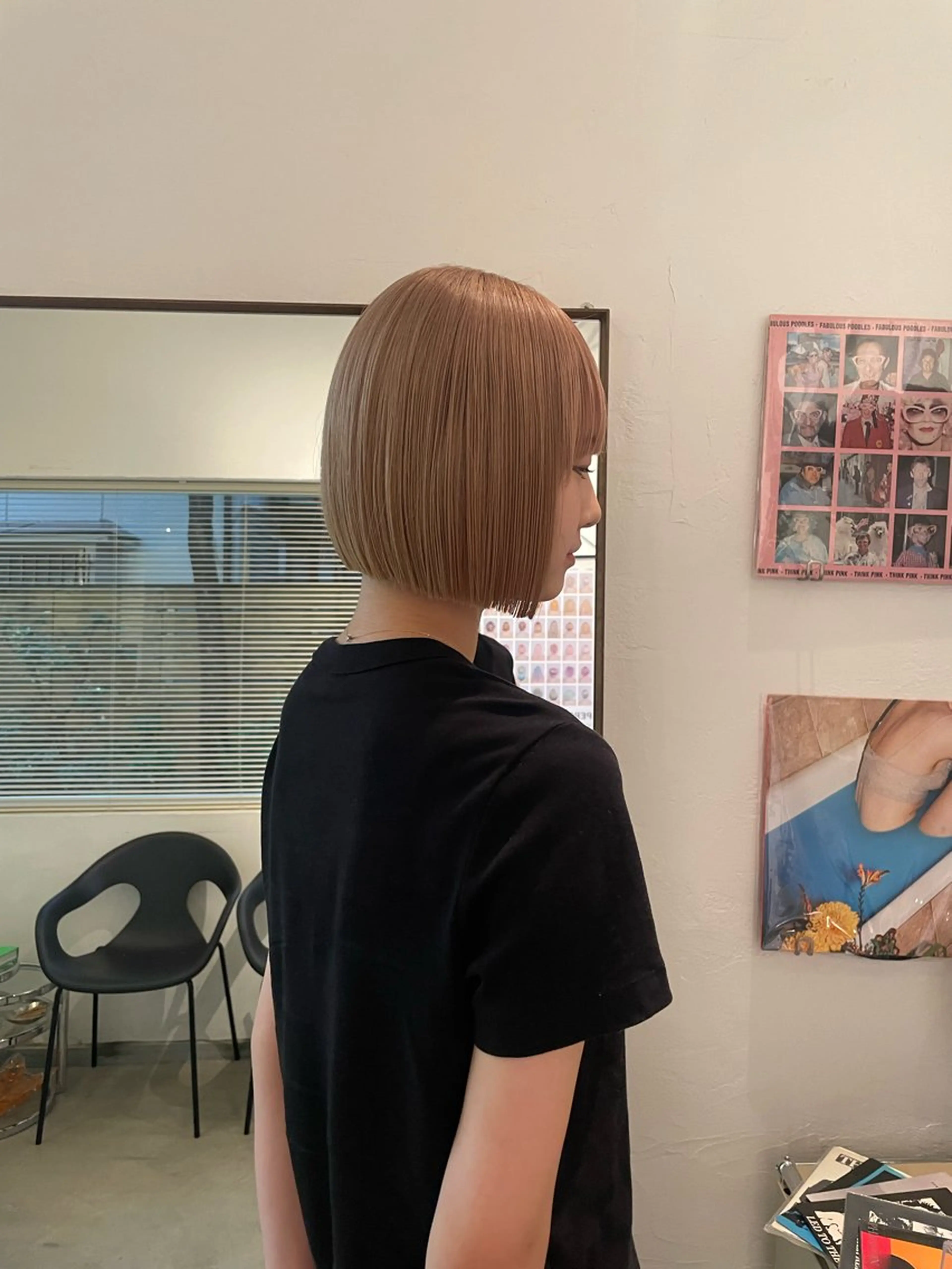 ミディアム ボブ HITOMI 福岡パーマのヘアスタイル