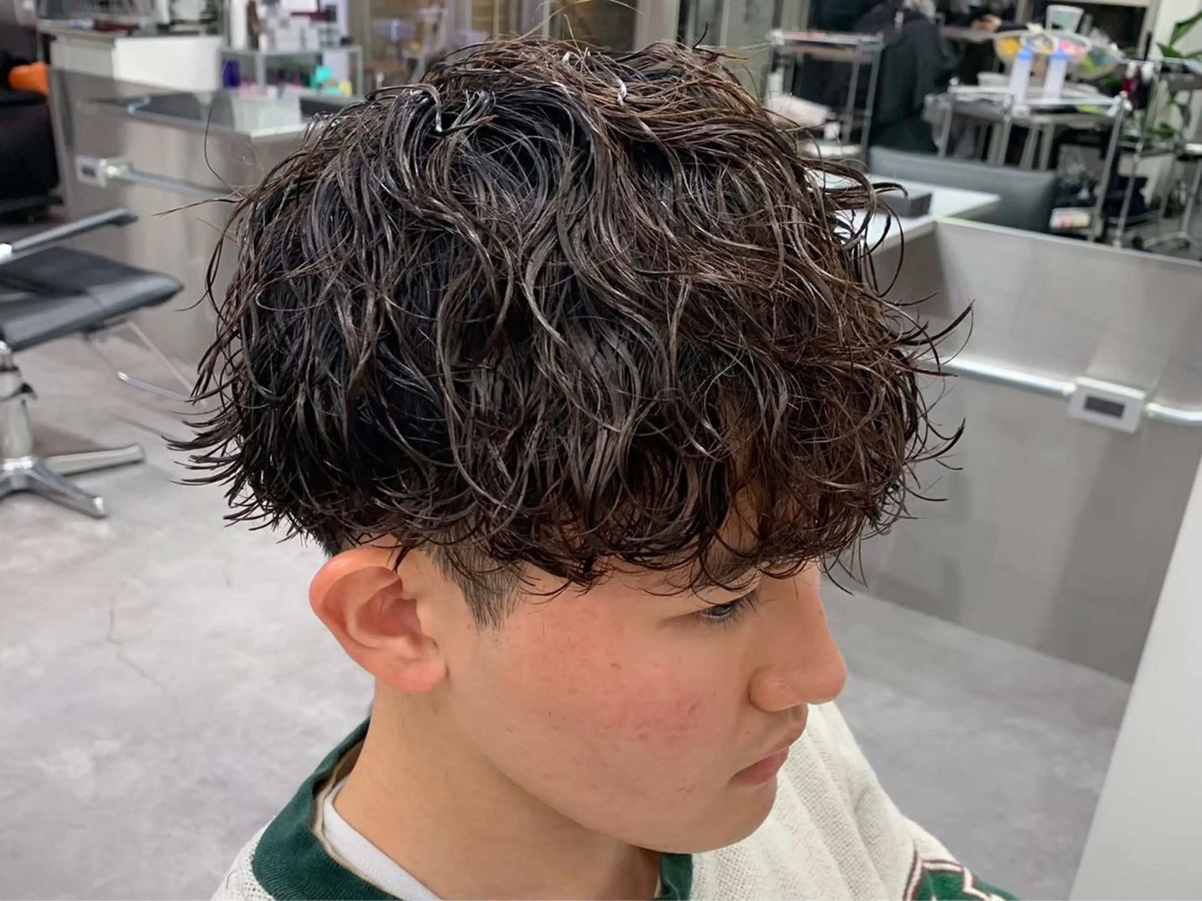 ショート パーマ メンズ カット パーマ ヘアセット お悩み解消✨/ メンズパーマ✨/直樹のヘアスタイル