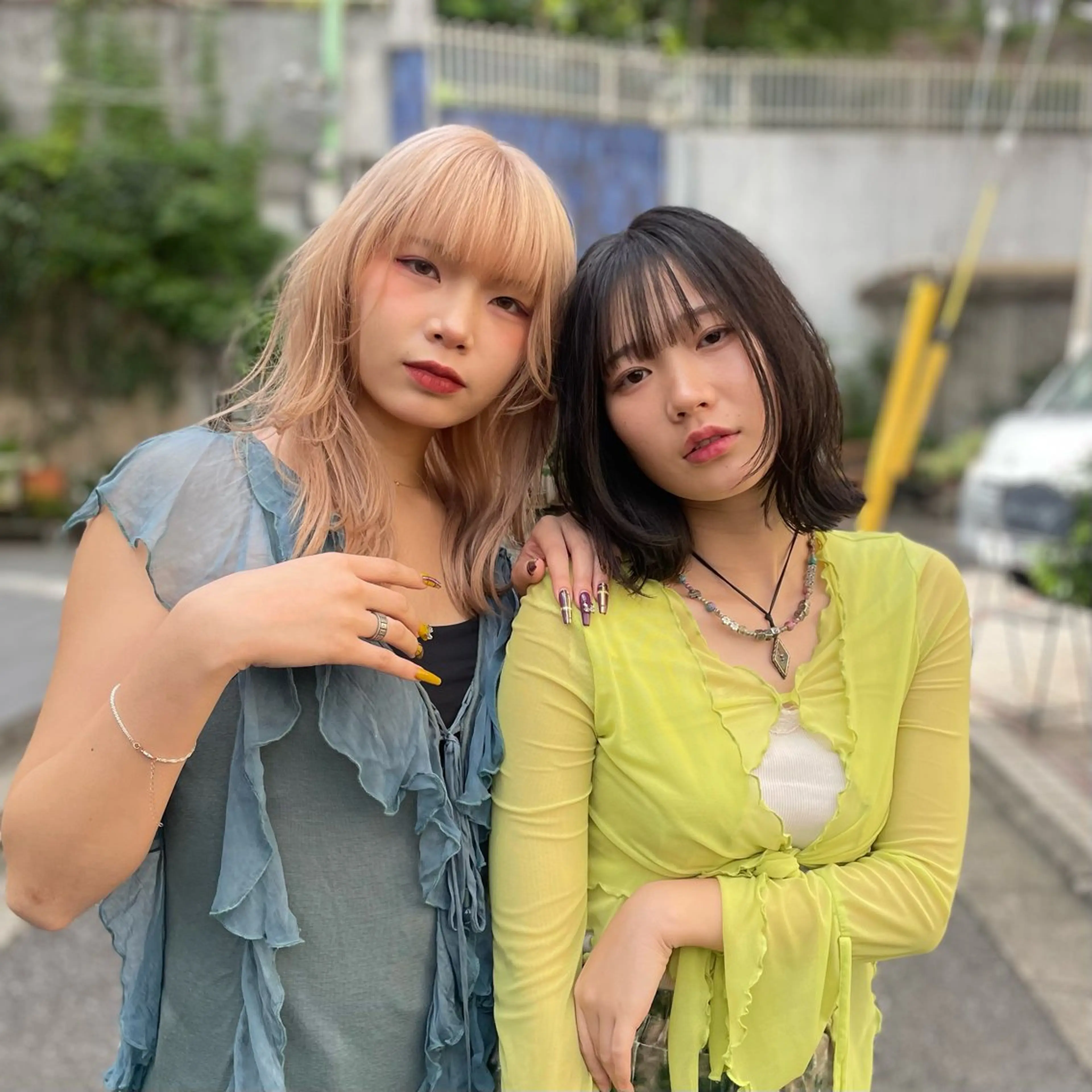 セミロング ヘアアレンジ ウルフレイヤー エクステ/kokiのヘアスタイル