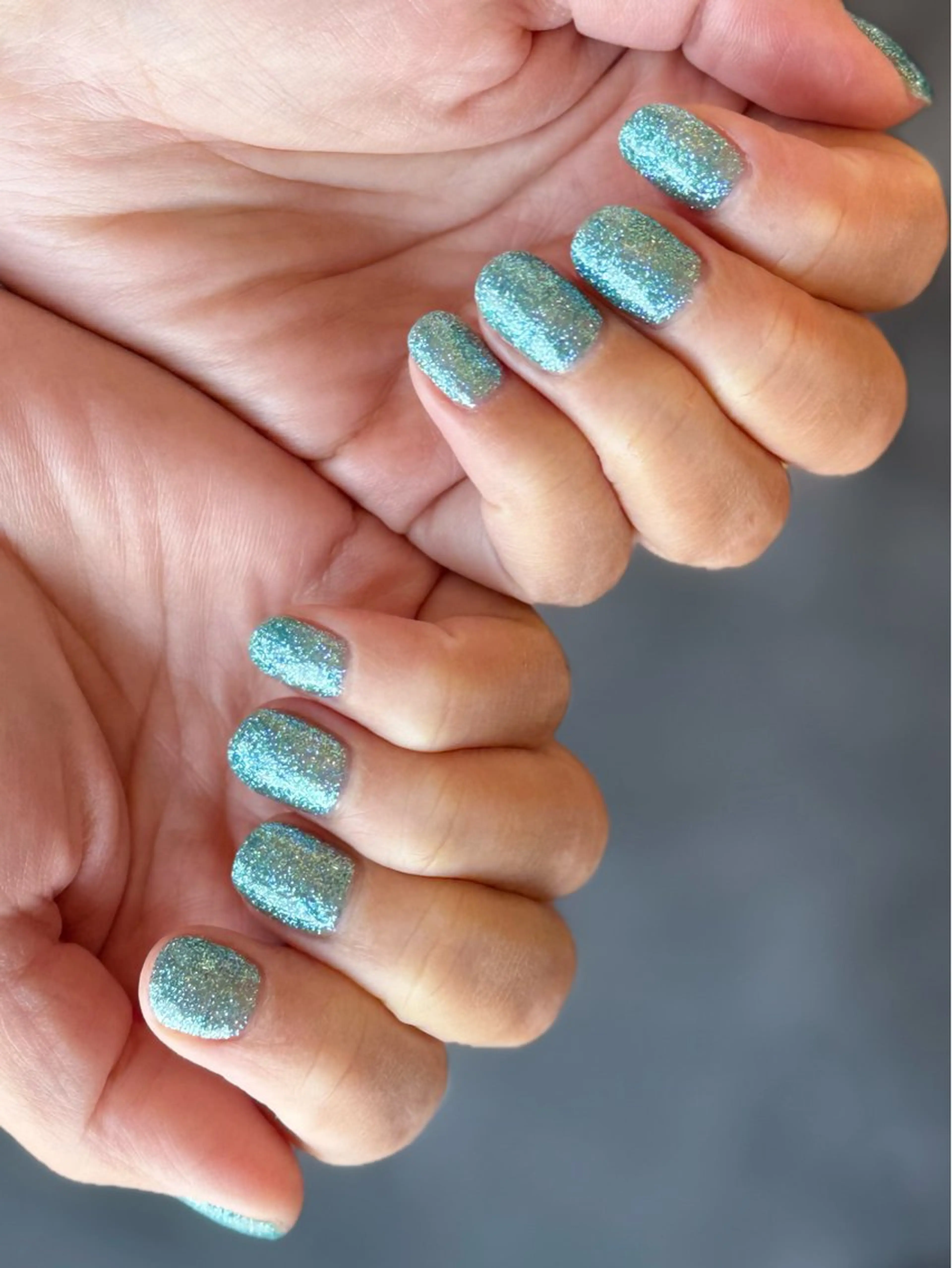 ネイル ブルー ラメ(グリッター) ワンカラーネイル salone Regina 【サローネ レジーナ】所属・Regina Marinaのネイルデザイン