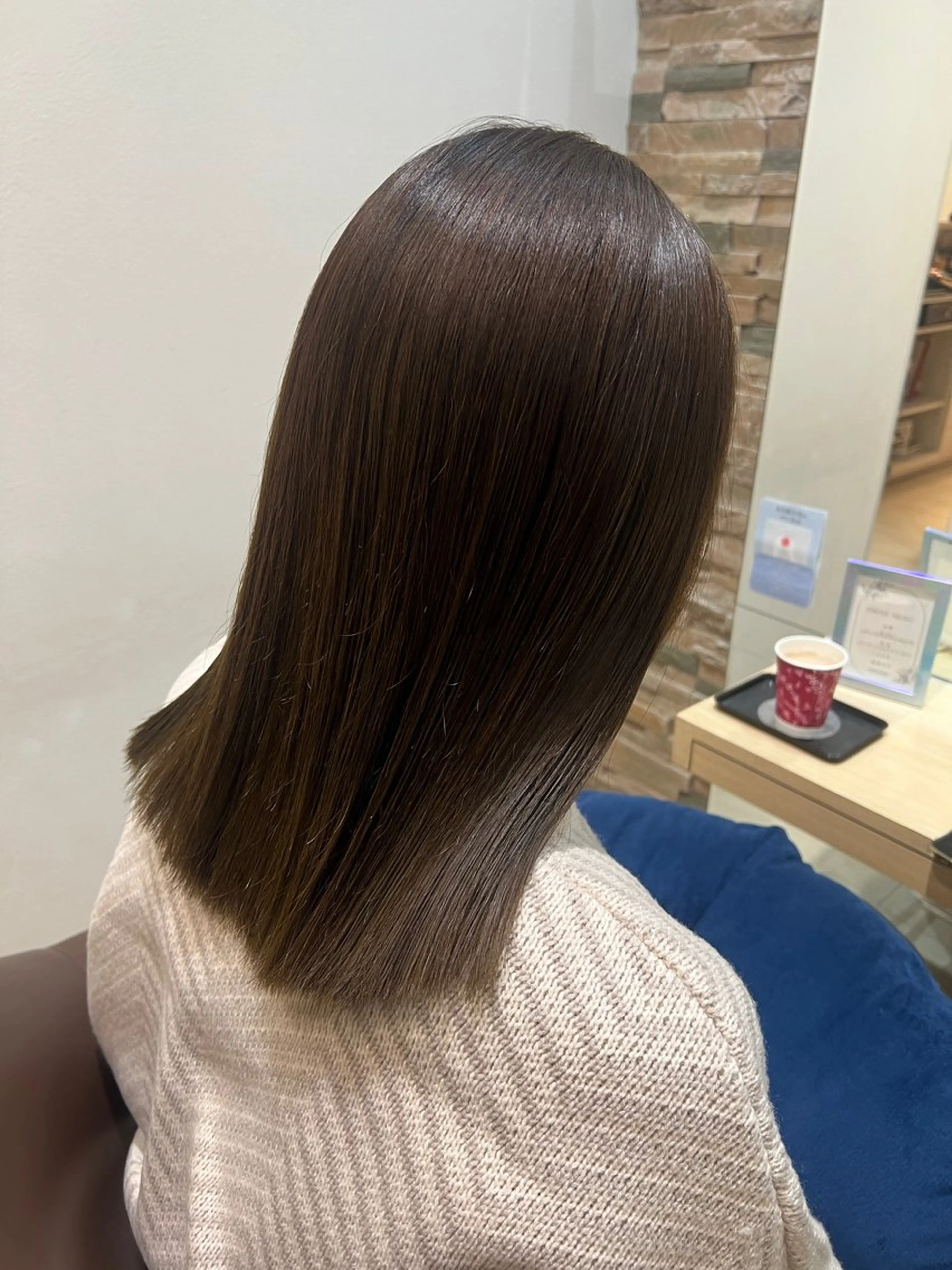 セミロング くせ毛 髪質改善 縮毛矯正 トリートメント トリートメント 頓所 大昂のヘアスタイル