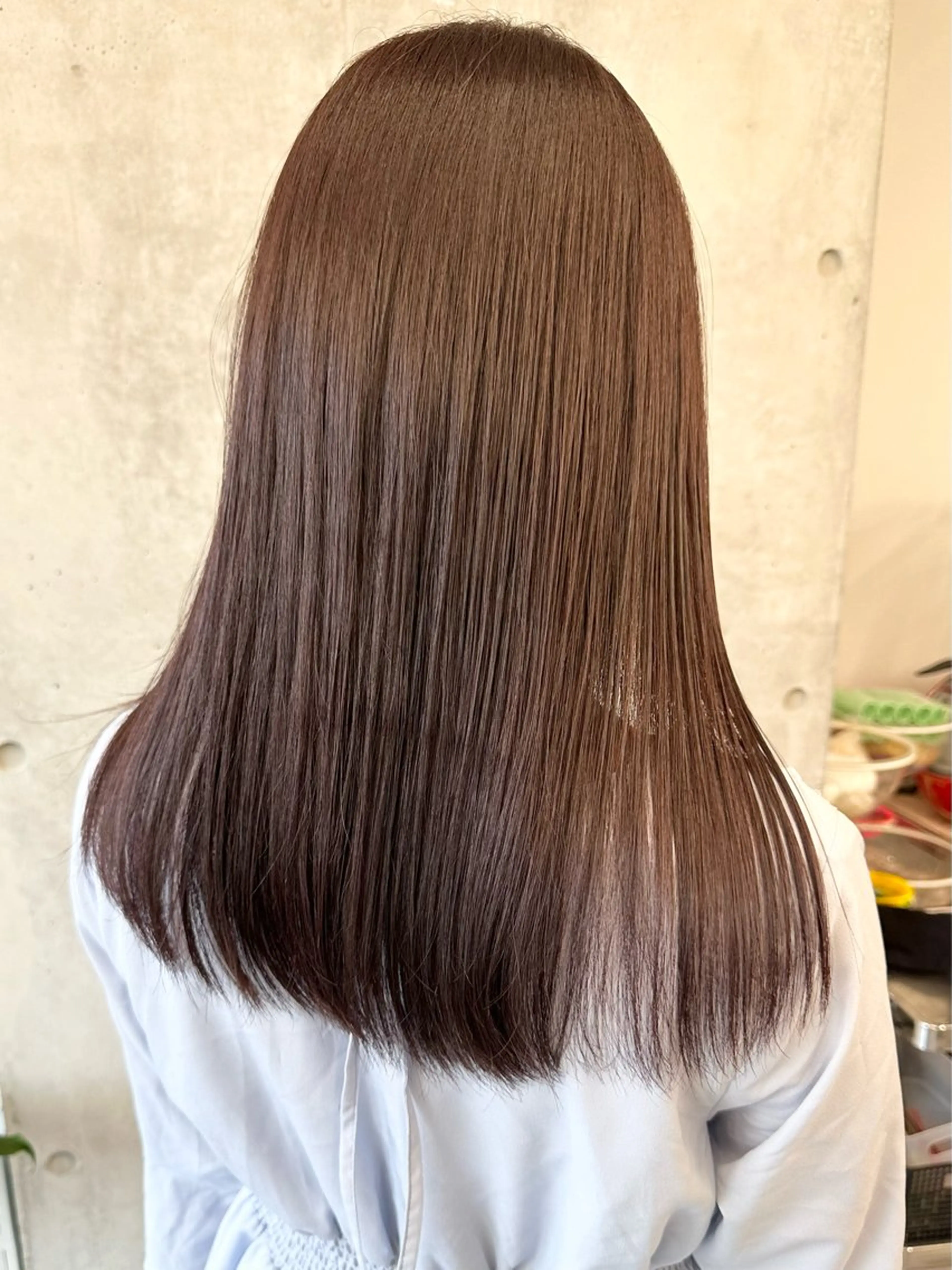 セミロング カラー カット ヘッドスパ ボブ/ゆるふわ ボブパーマ/とういのヘアスタイル