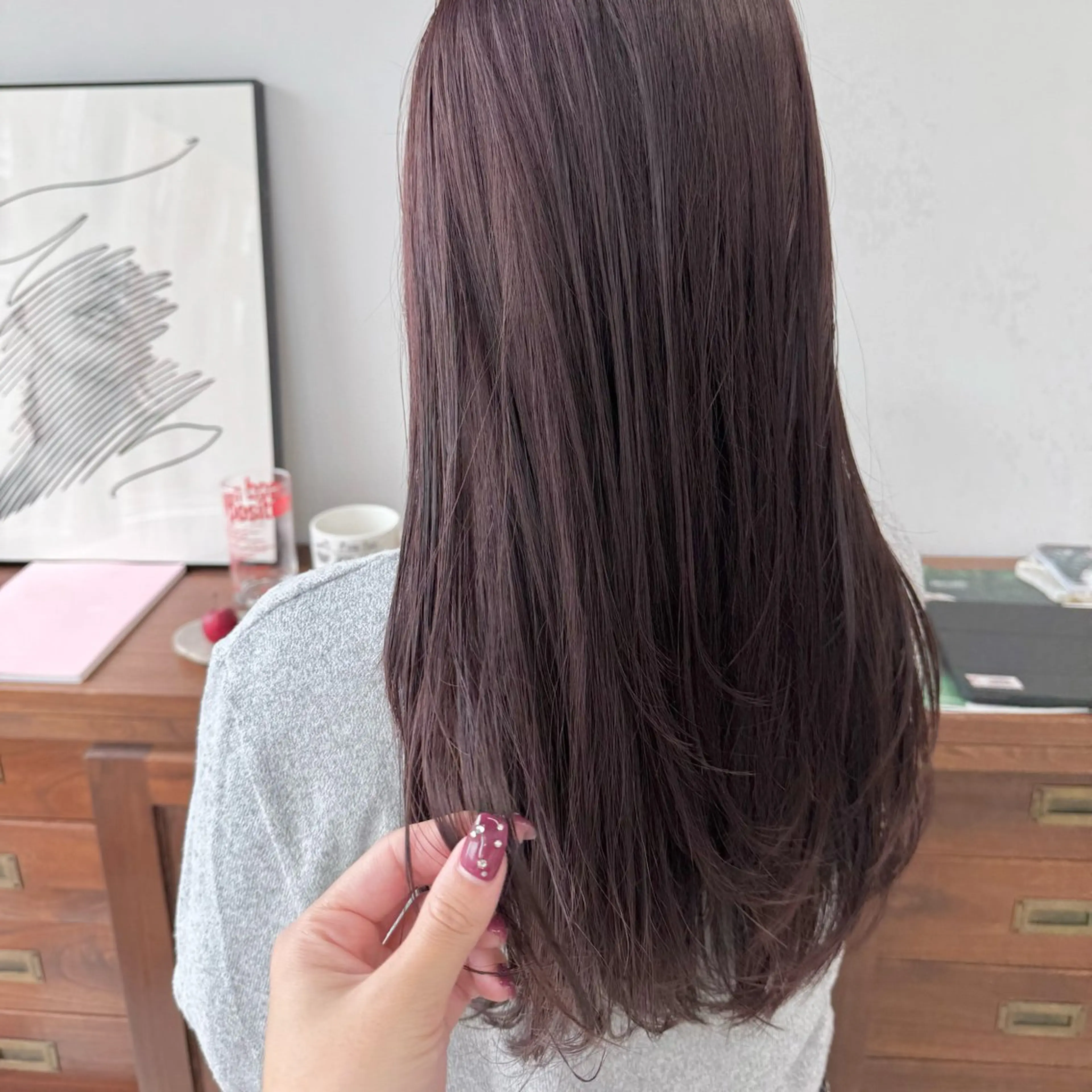 ロング カット ヘアカラー トリートメント 仲村安葉/暖色 カラー/レイヤーのヘアスタイル