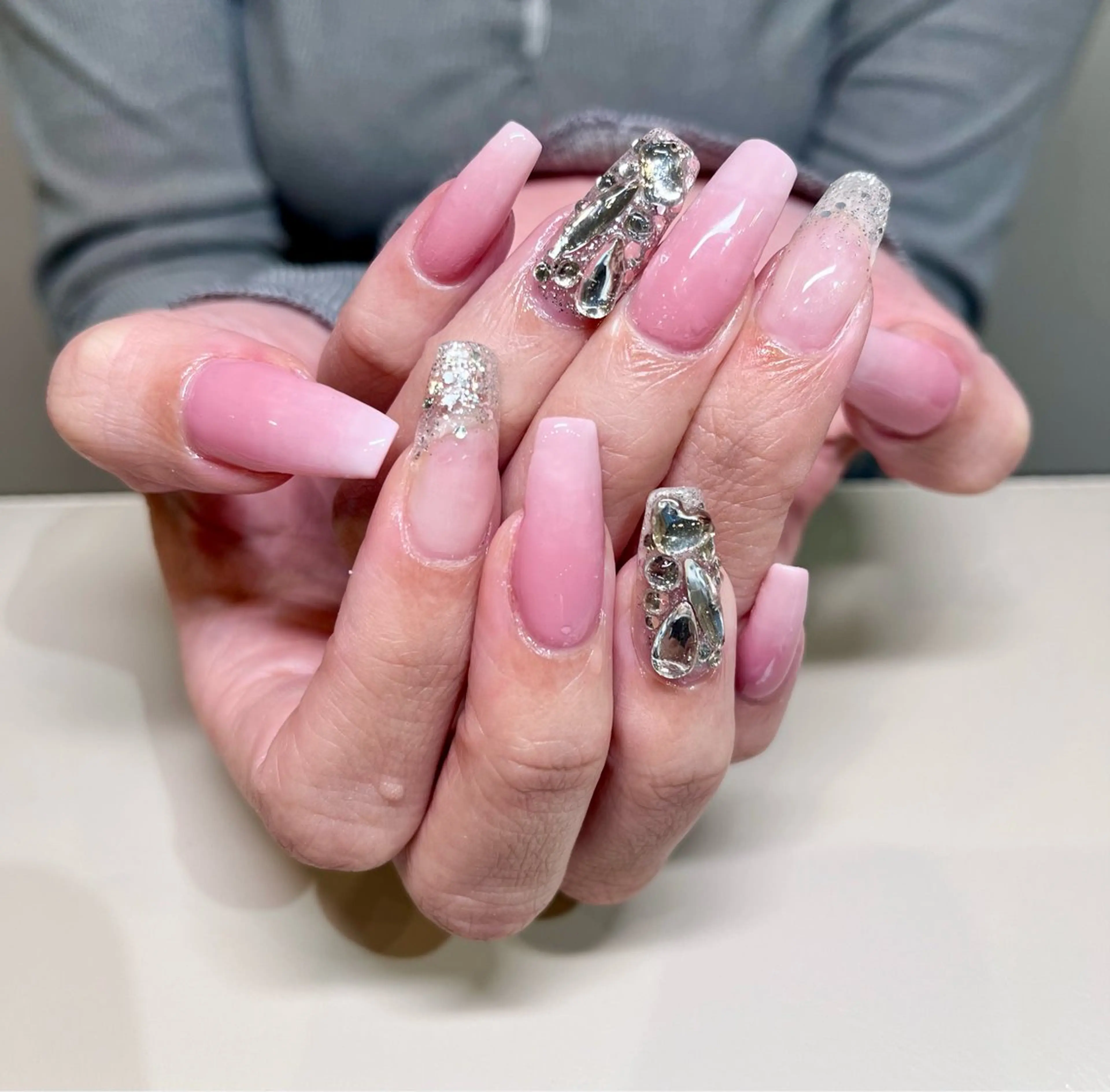 ネイル kazane長さだし フィルイン持ち込みのネイルデザイン