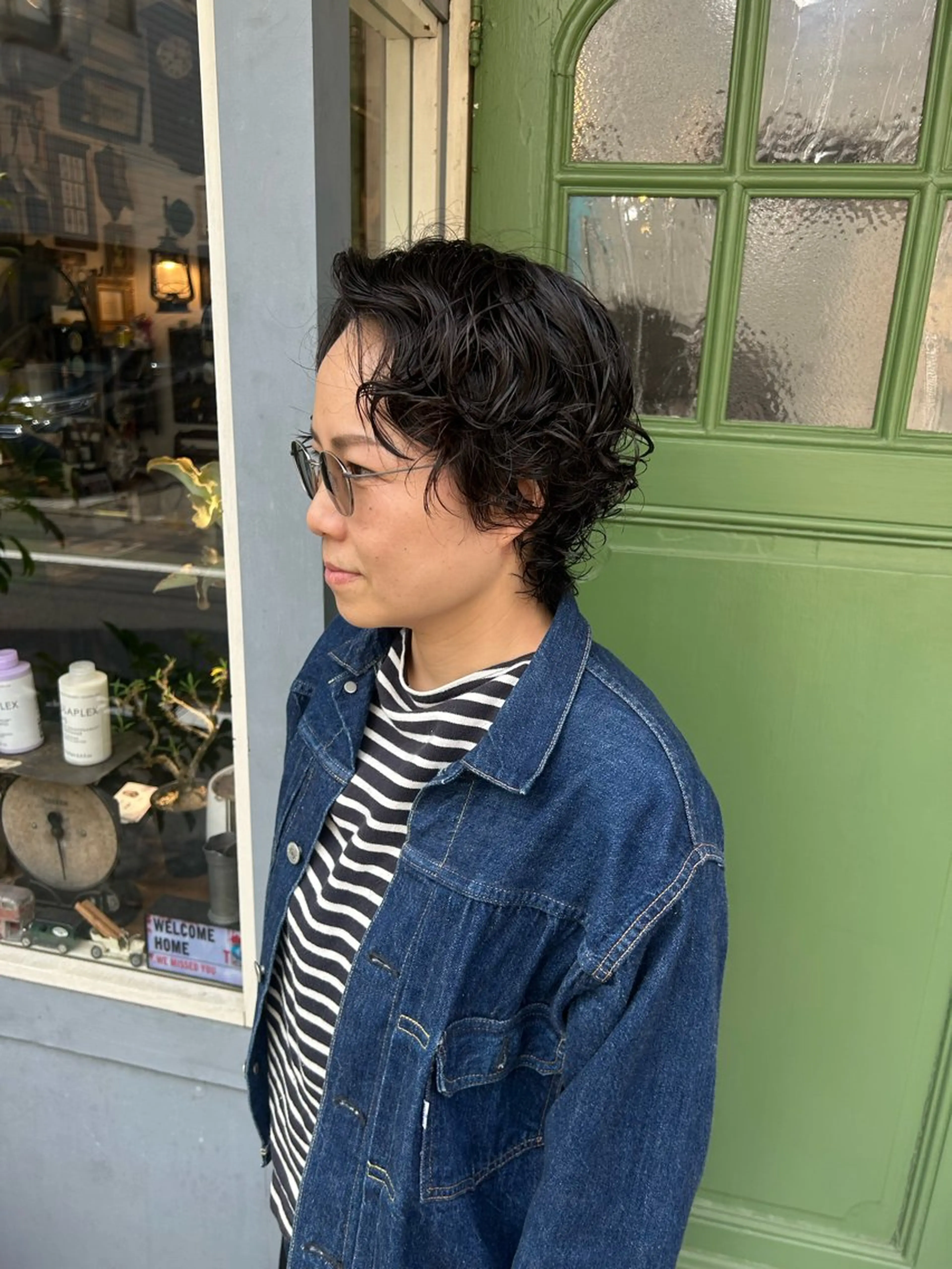 ショート パーマ カット パーマ トリートメント 清水千優/パーマ/透 明感カラー/メンズのヘアスタイル