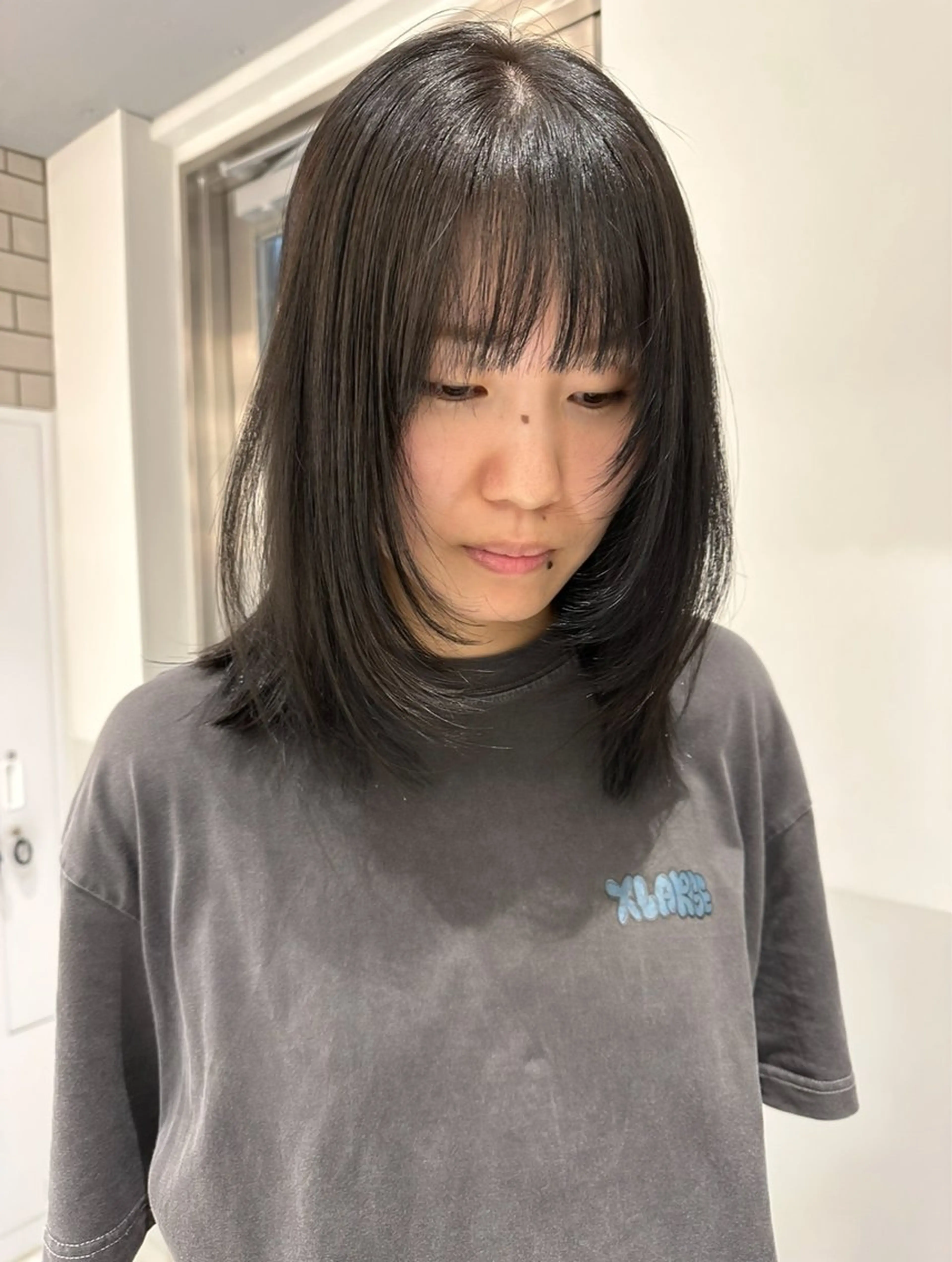 ミディアム カット ヘアカラー トリートメント ୨୧柔らかいカラー nozomi ୨୧のヘアスタイル