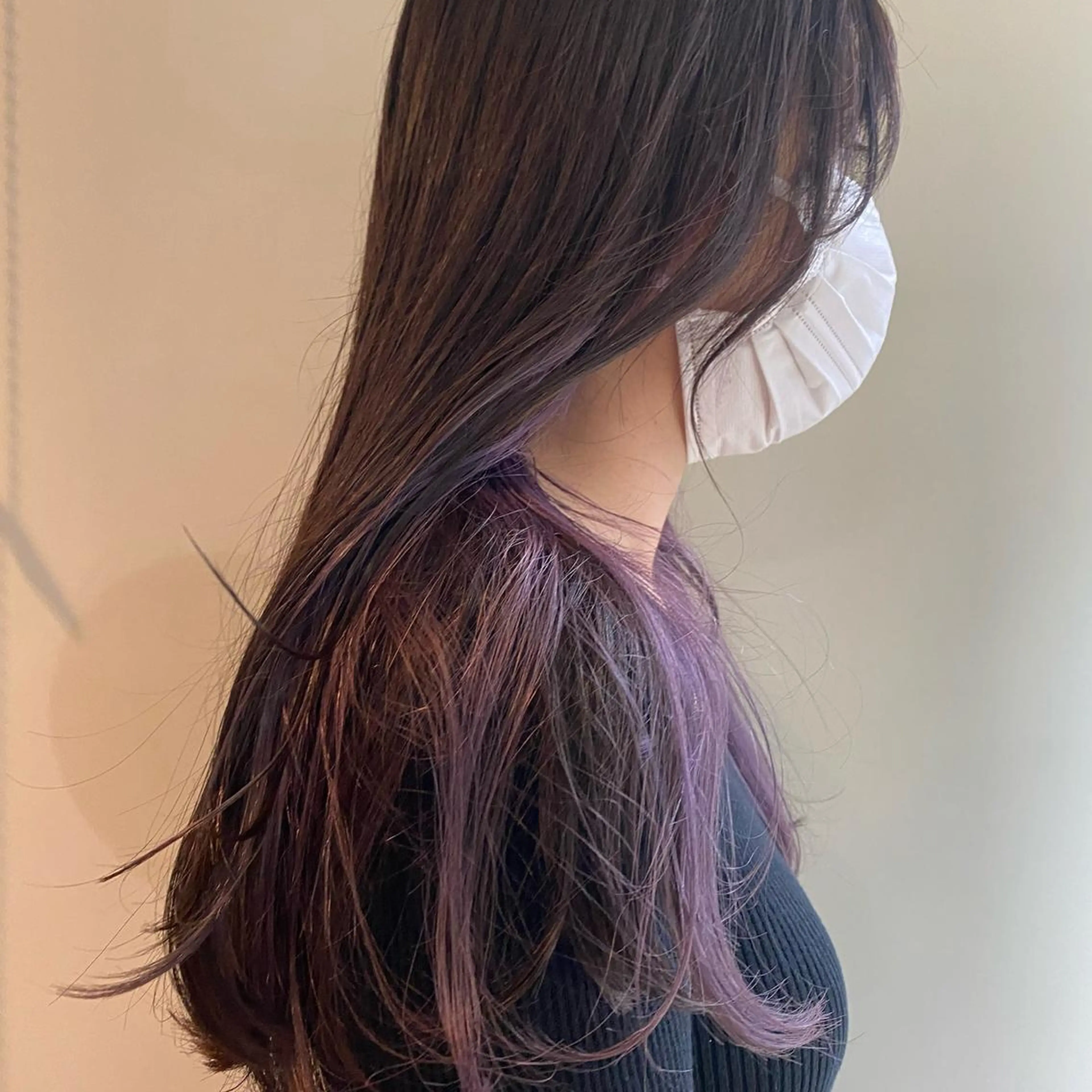 セミロング カラー ヘアアレンジ ラベンダーカラー 撮影モデル募集 🦋soemikaのヘアスタイル