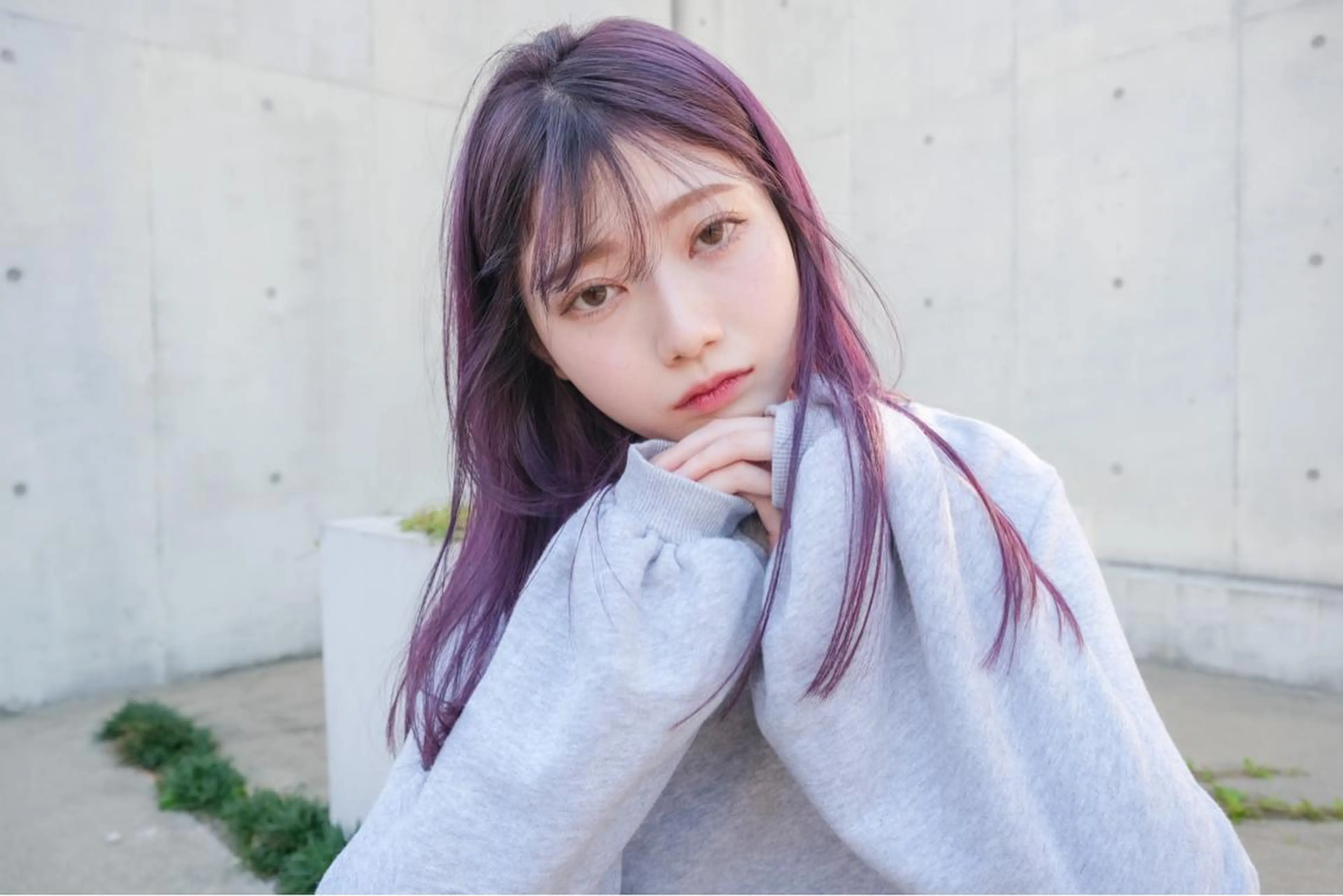 ロング ヘアカラー トリートメント nessヤマサキ リュウタのヘアスタイル