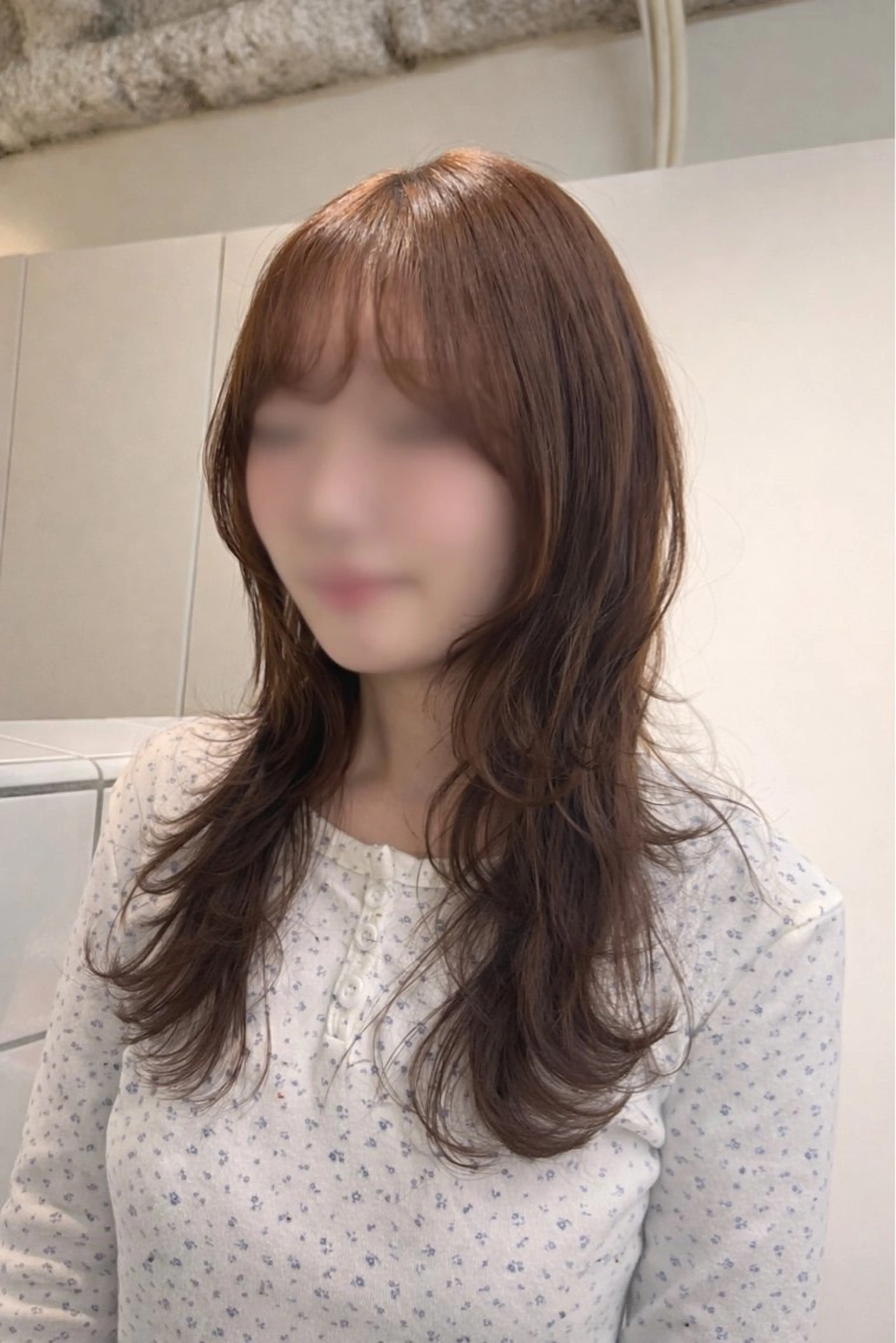 セミロング ハッシュカット カット トリートメント パーマ/縮毛矯正/ LUVISM佐藤里咲のヘアスタイル