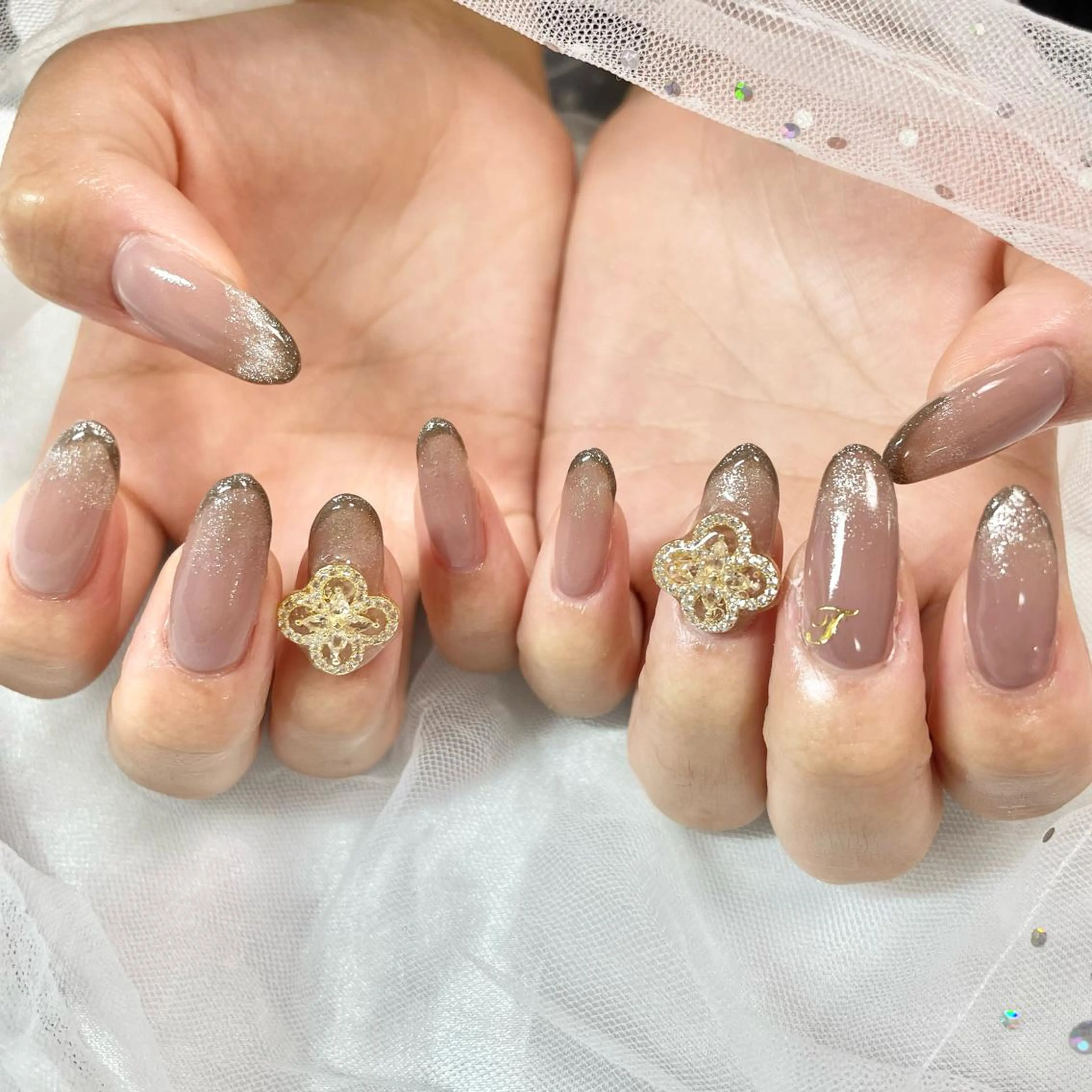 ネイル キラキラネイル ワンホンネイル 🎀AYAKO 🎀中韓ネイルのネイルデザイン