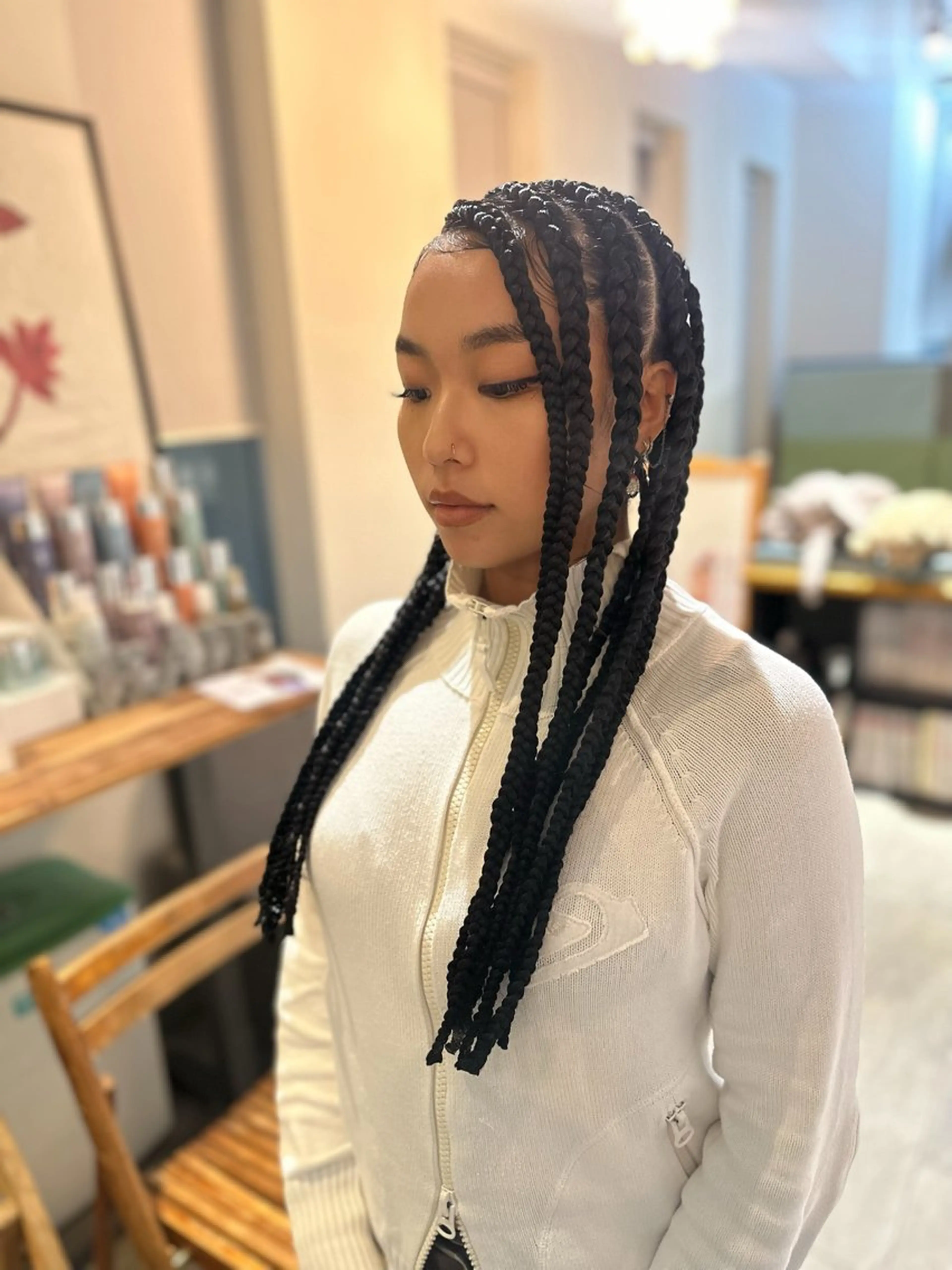 メンズ キッズ エクステ ヘアセット BRAIDS💎愛子 大人ハイライト💎のヘアスタイル