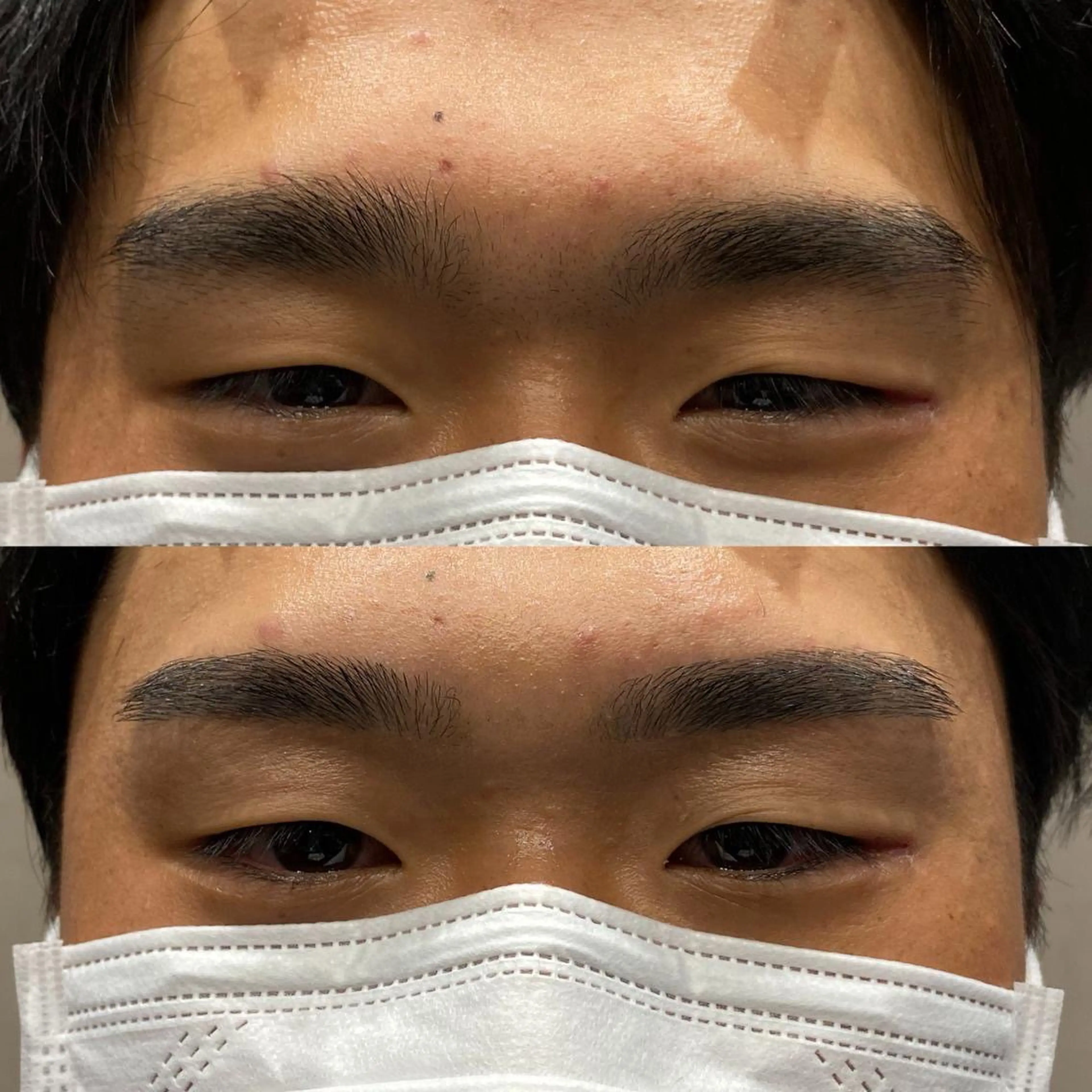 アイブロウ ワックス脱毛 山﨑 燦人のヘアスタイル