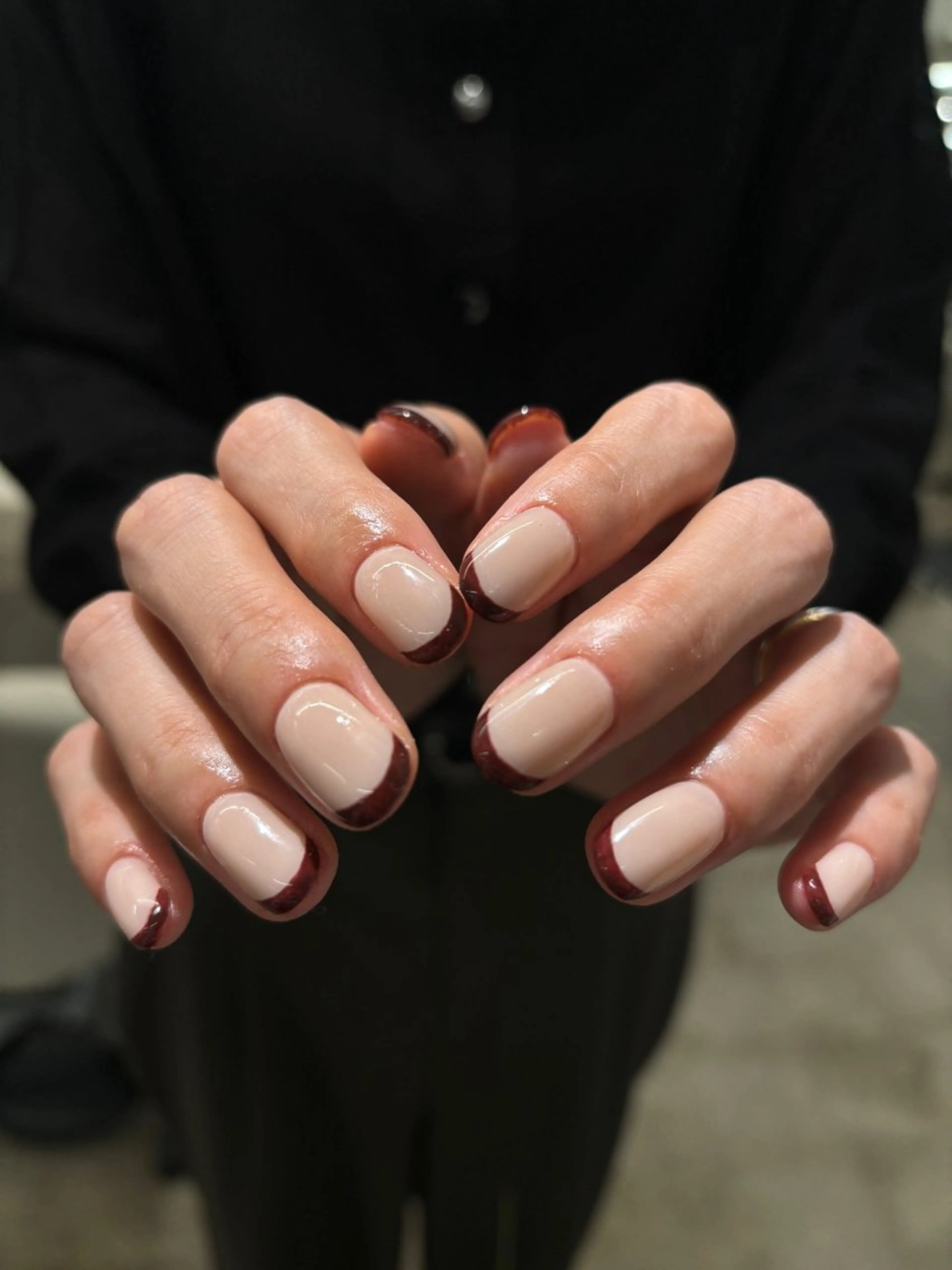 ネイル ブラウン ハンドネイル sister mohawk所属・chika / nailのネイルデザイン