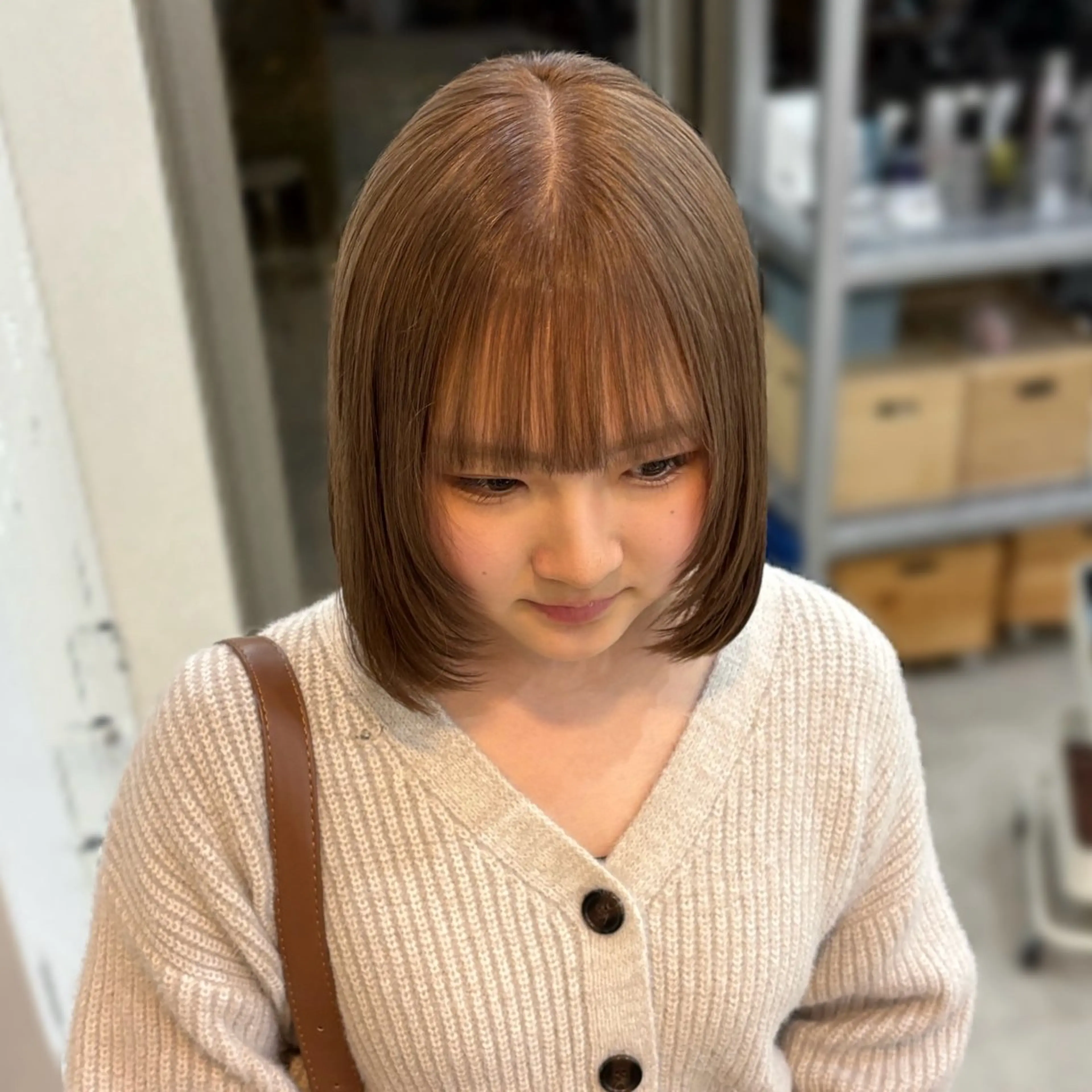 ショート ヘアカラー トリートメント MIDORI🎀 透明感/ベージュのヘアスタイル