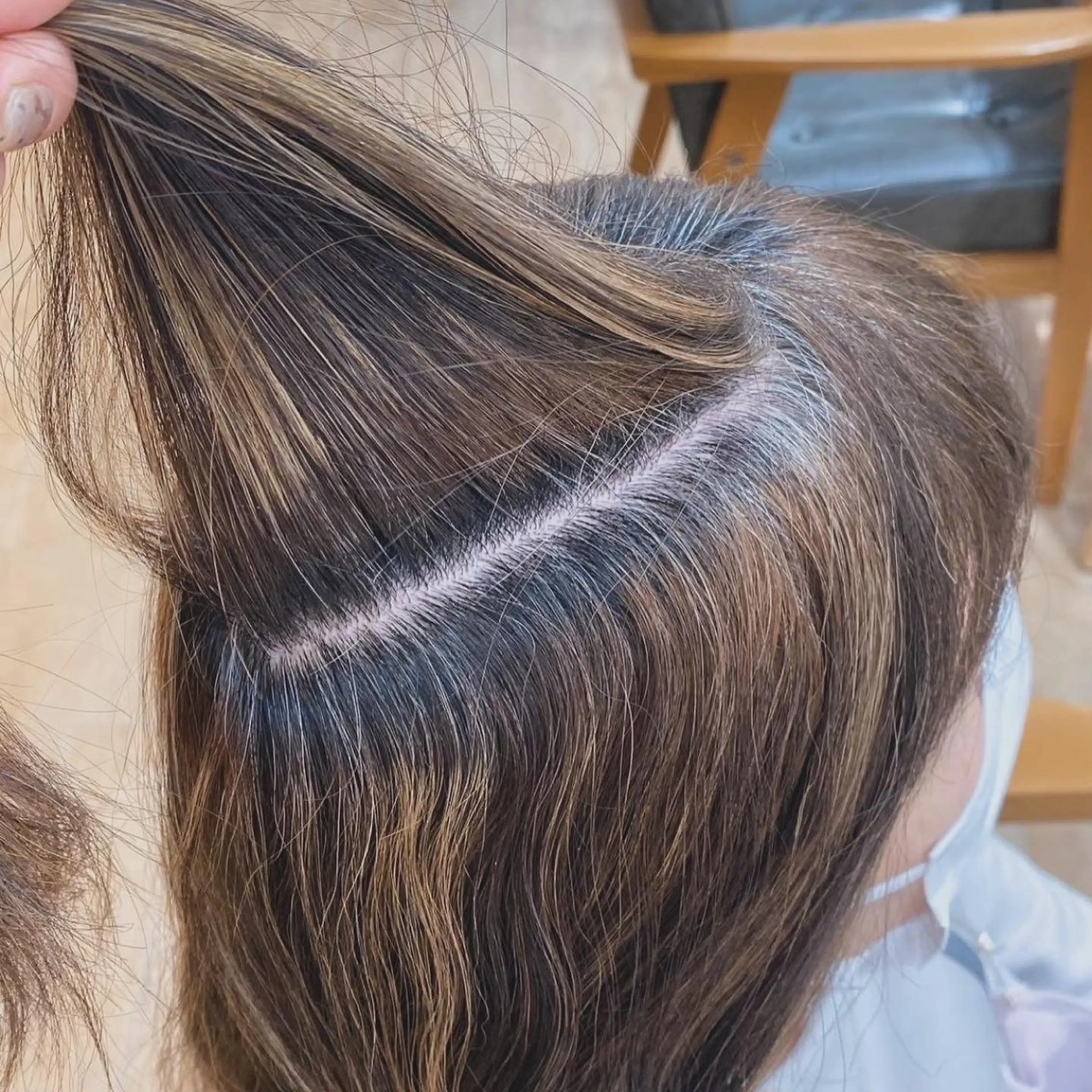 セミロング ハイライト カット ヘアカラー パーマ/ハイライト 💙鶴岡　愛💙のヘアスタイル