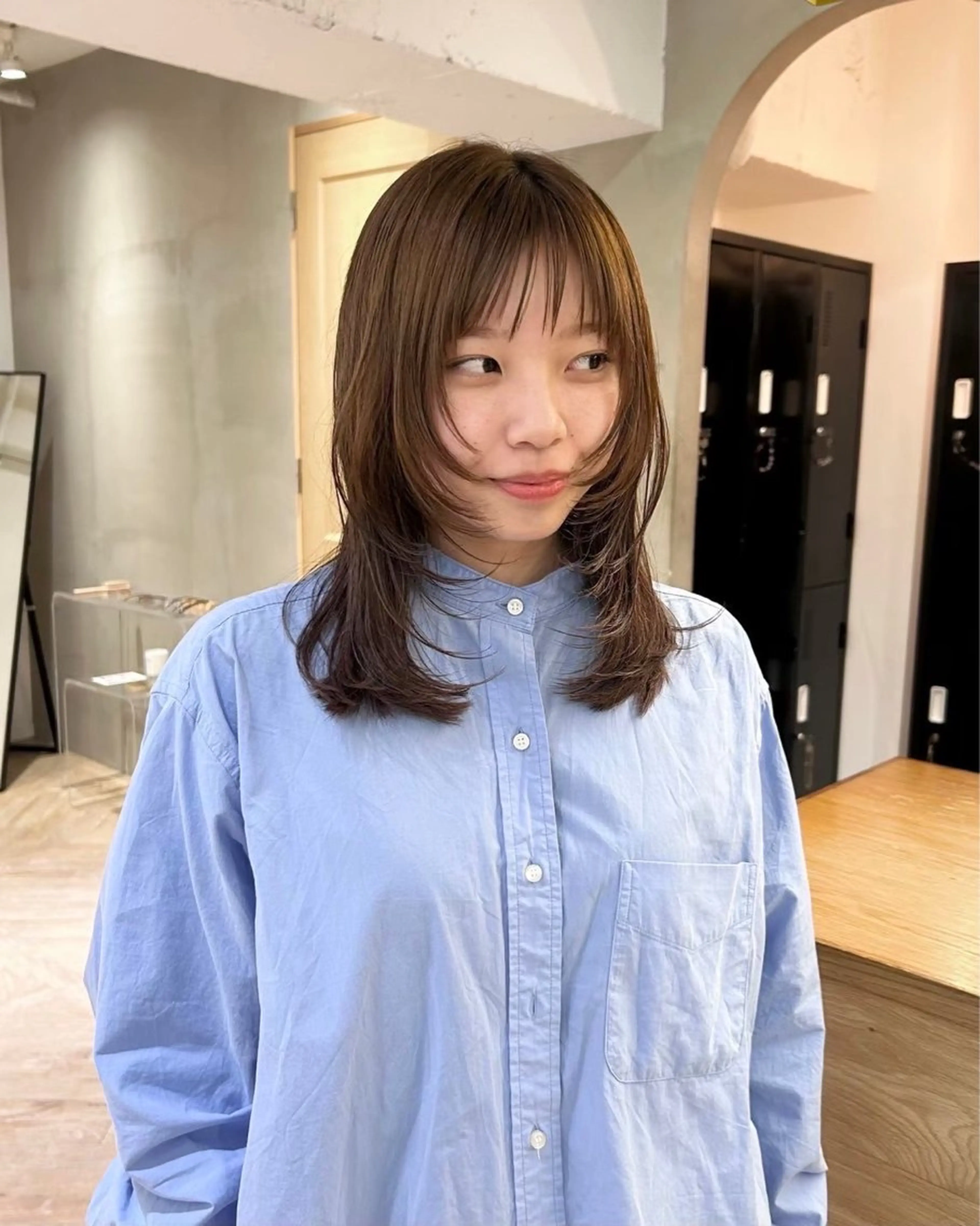 ミディアム 🍎デザインカラー /カエデ🍎のヘアスタイル