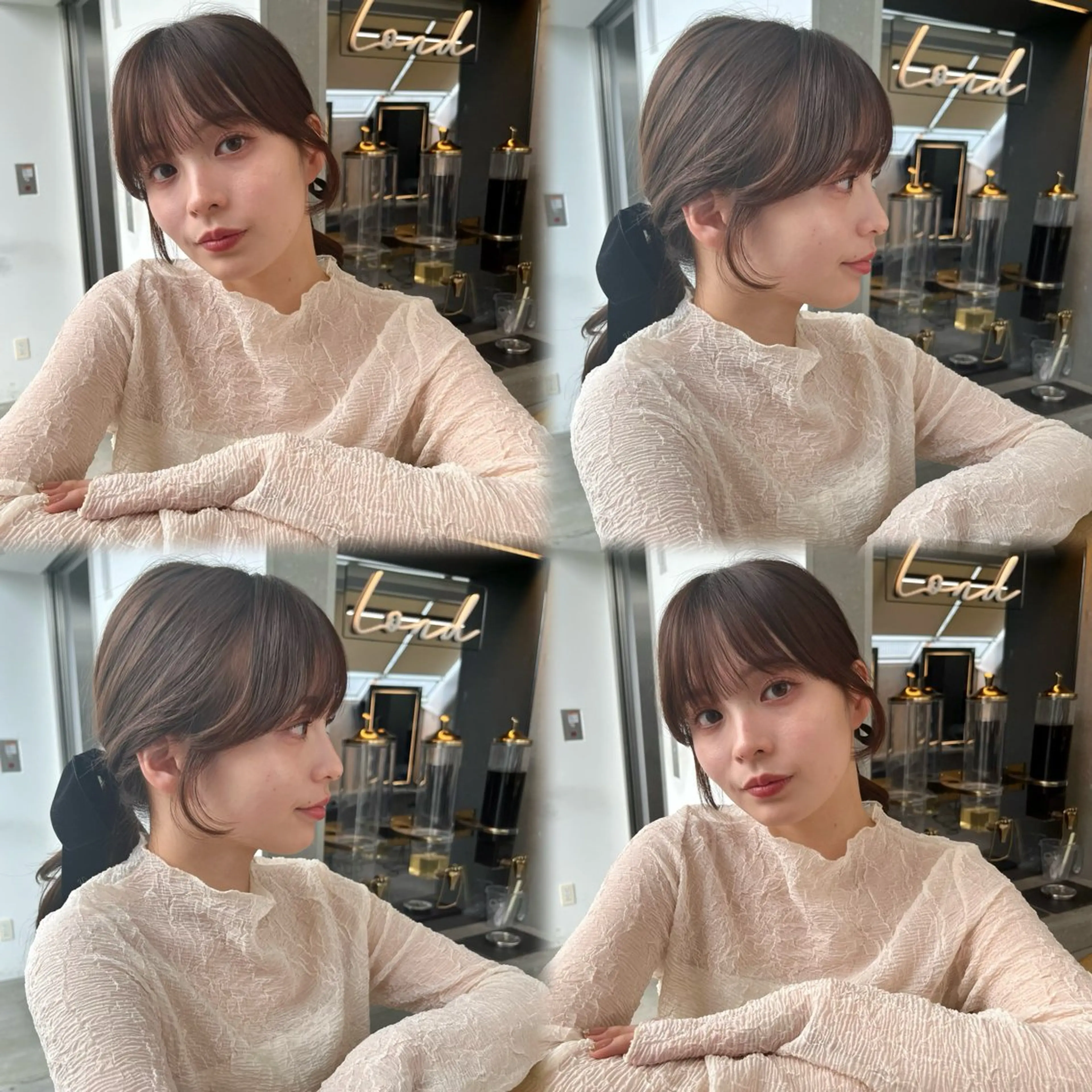 セミロング レイヤーくびれヘア アレンジmanakaのヘアスタイル