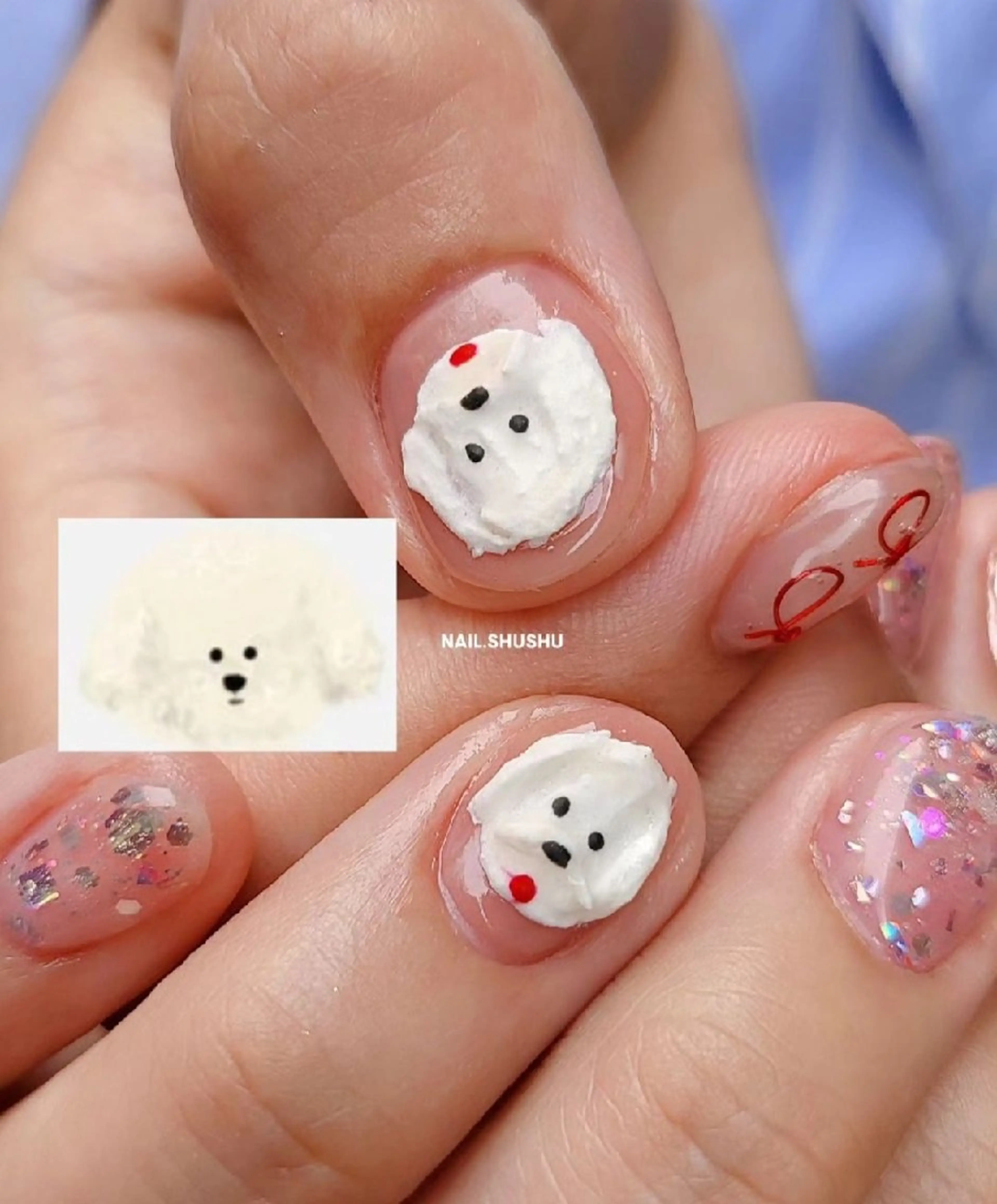 ネイル ハンドネイル 3dパーツ/流行り 👧shushu❤️のネイルデザイン
