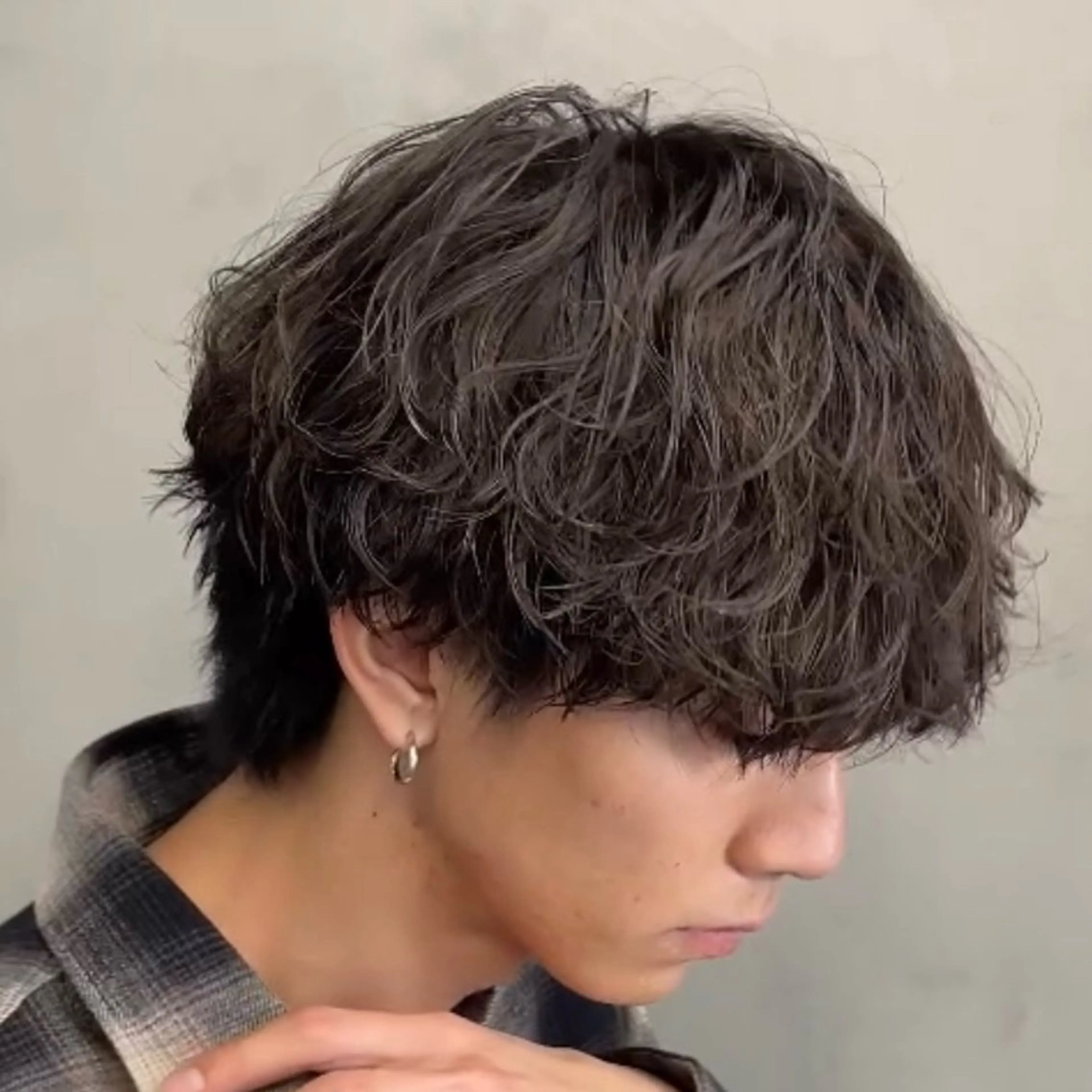 ミディアム パーマ ヘアアレンジ メンズ fifth 石川 凪のヘアスタイル
