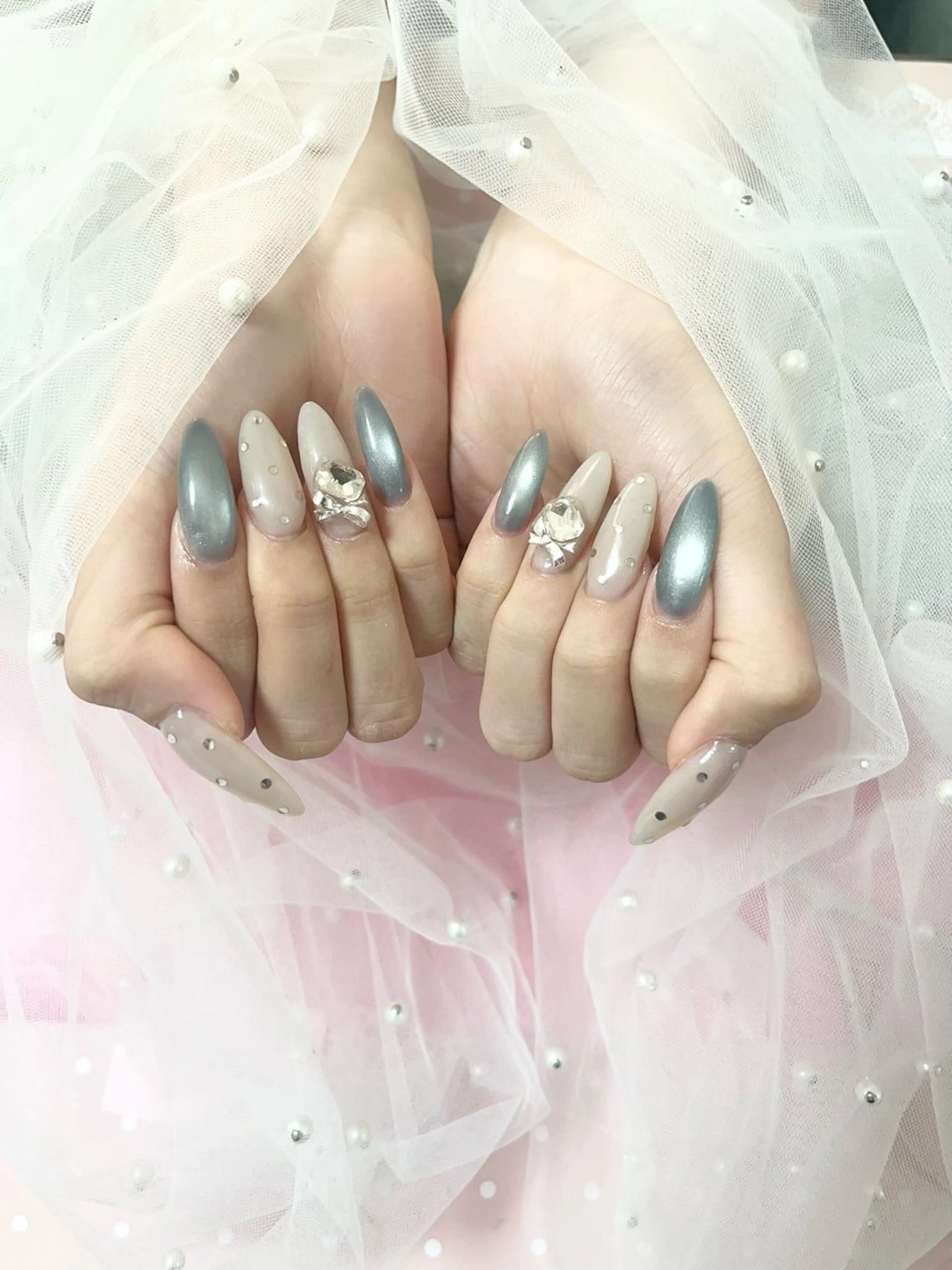 ネイル アートネイル チークネイル 長さ出し フラワーネイル ジェルネイル Y.K sunのマツエク・マツパデザイン