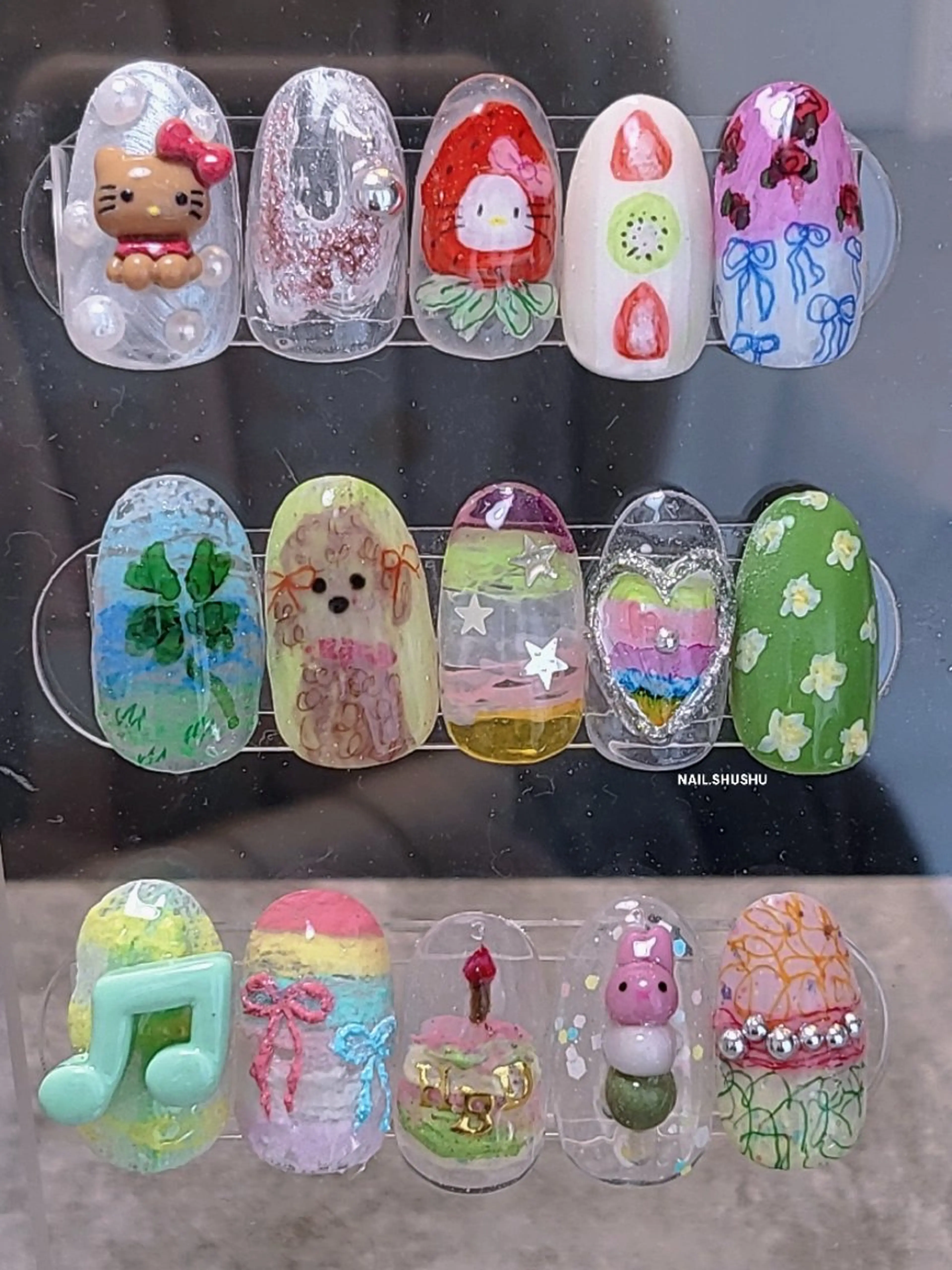 ネイル ハンドネイル 3dパーツ/流行り 👧shushu❤️のネイルデザイン