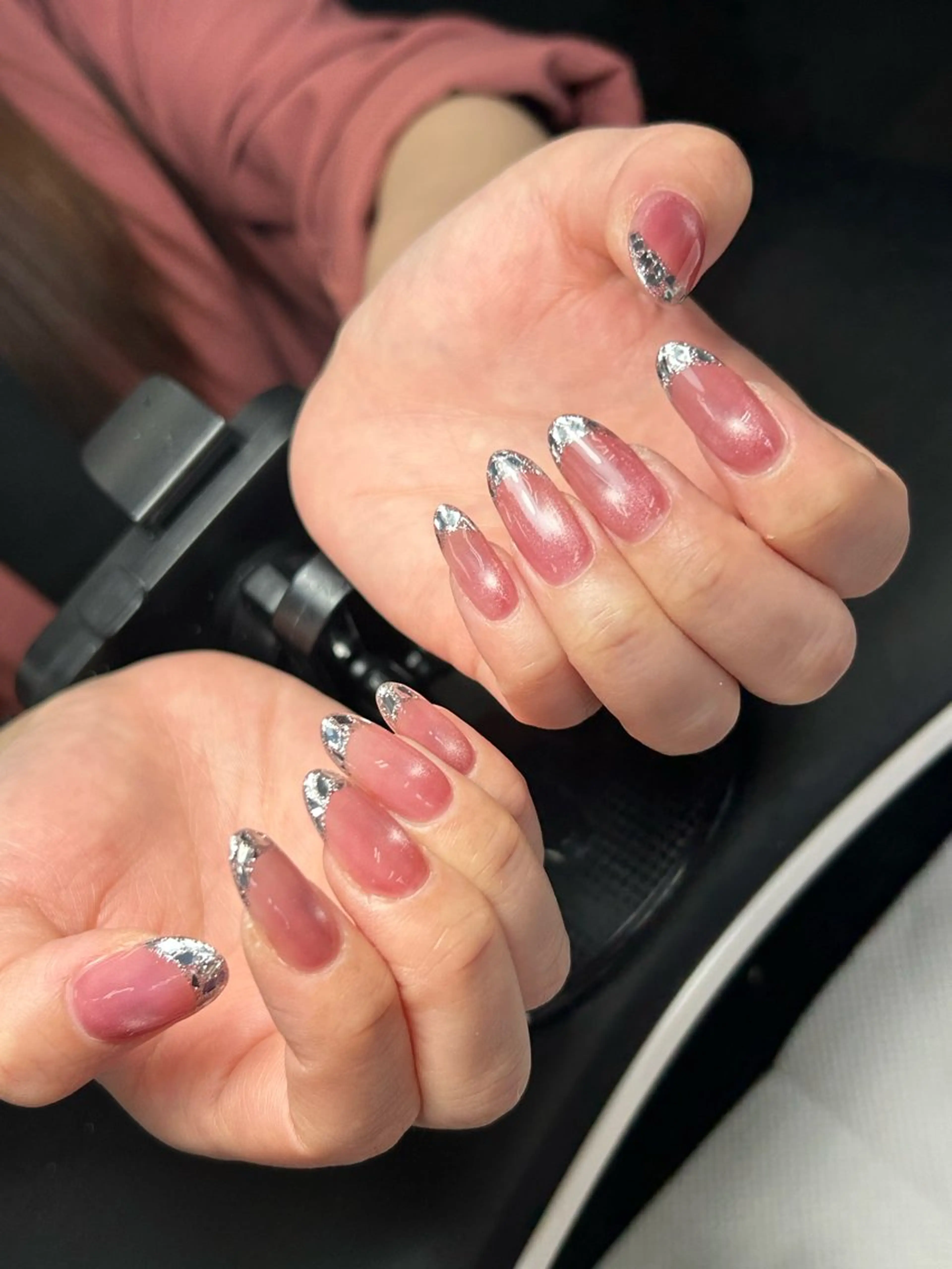 ネイル 韓国ネイル 持ち込み ニュアンスネイル ネイルチップ 冬ネイル RINN ANA.CHUOのネイルデザイン